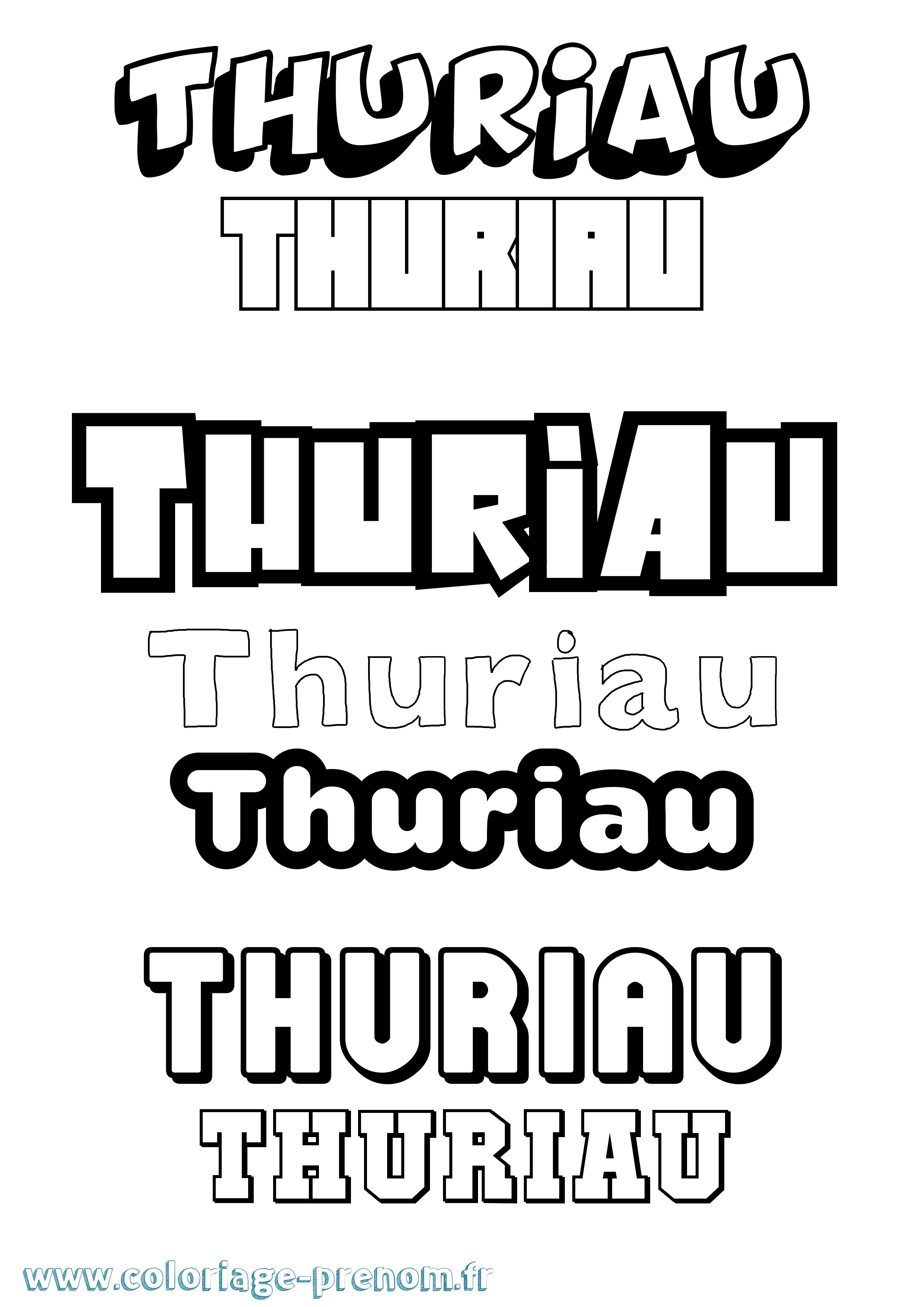 Coloriage Thuriau Simple Coloriage prénom Thuriau Simple