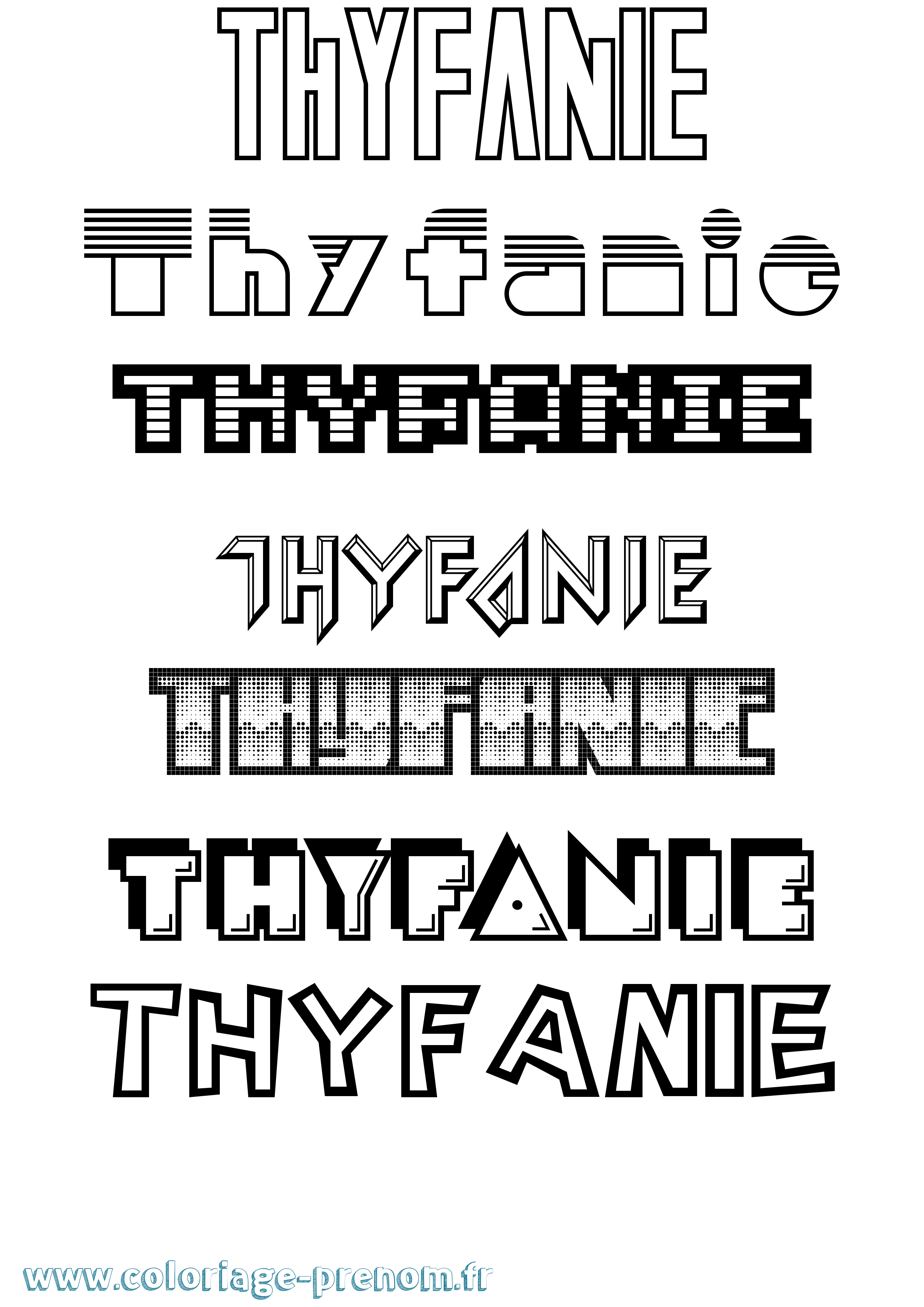 Coloriage Thyfanie Jeux Vidéos Coloriage prénom Thyfanie Jeux Vidéos