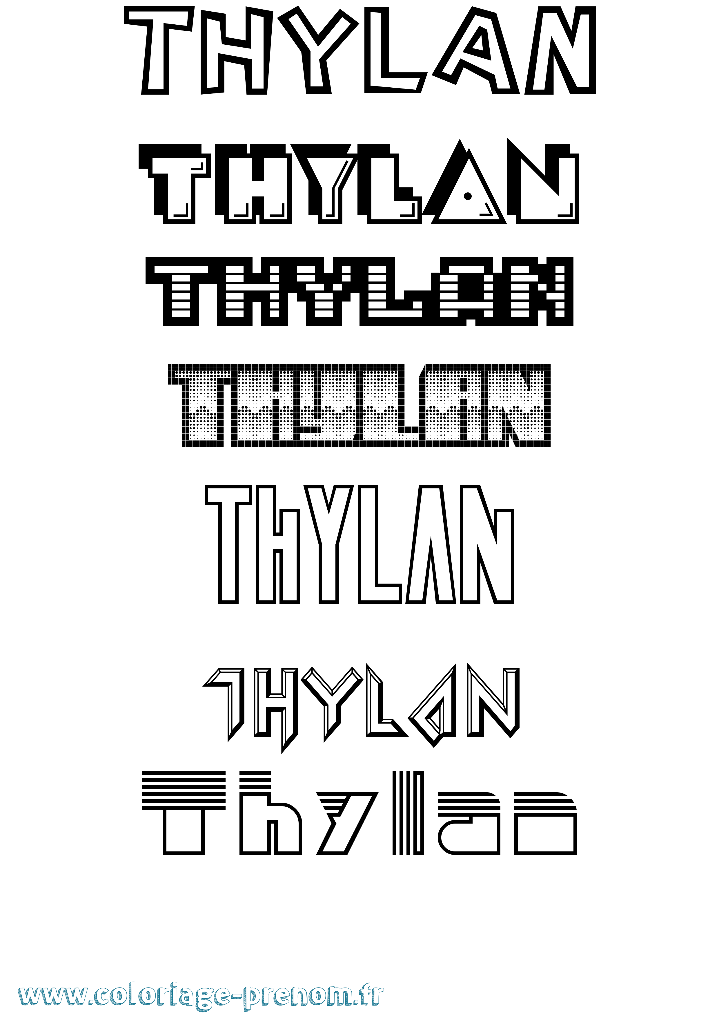 Coloriage Thylan Jeux Vidéos Coloriage prénom Thylan Jeux Vidéos