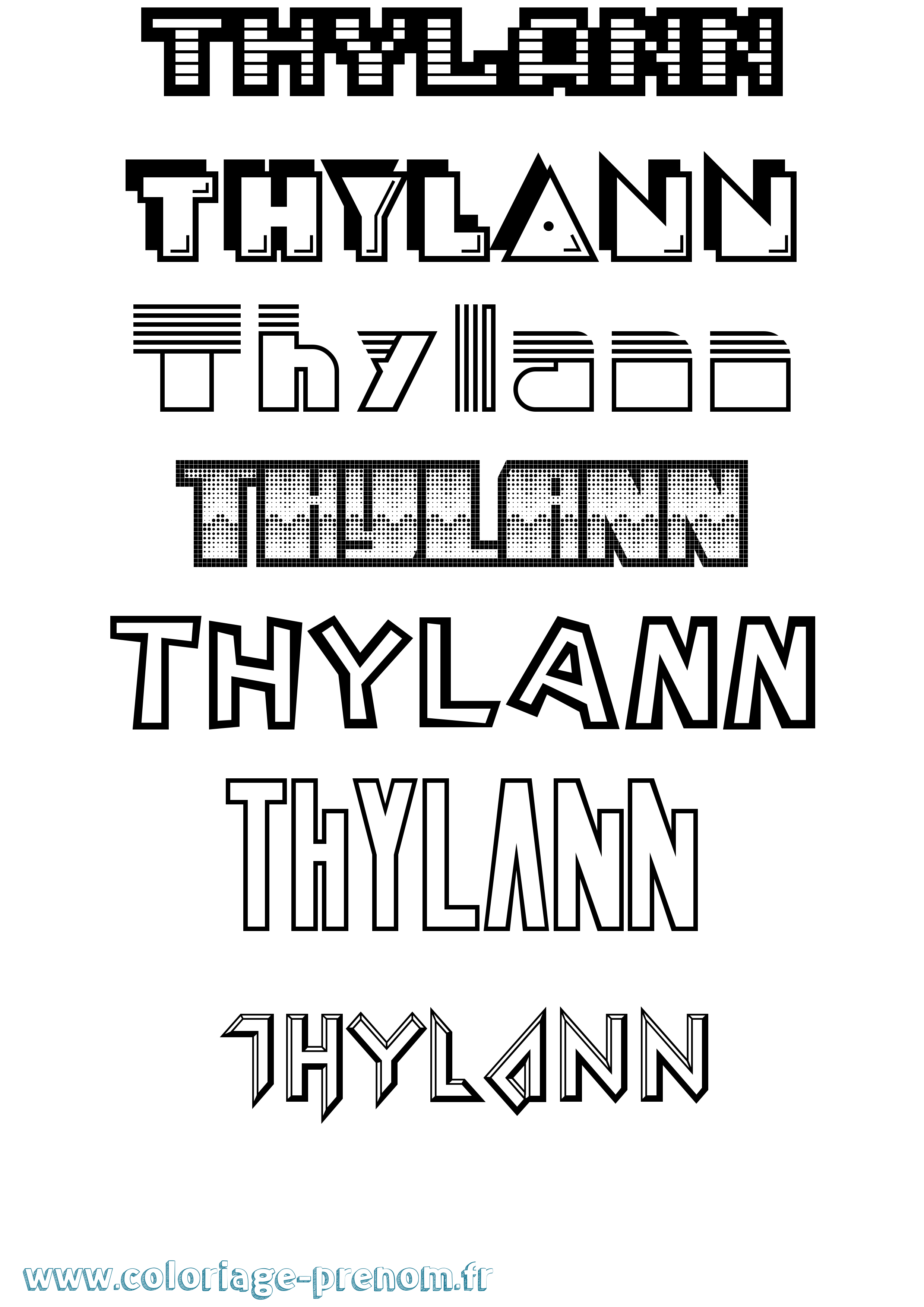 Coloriage Thylann Jeux Vidéos Coloriage prénom Thylann Jeux Vidéos