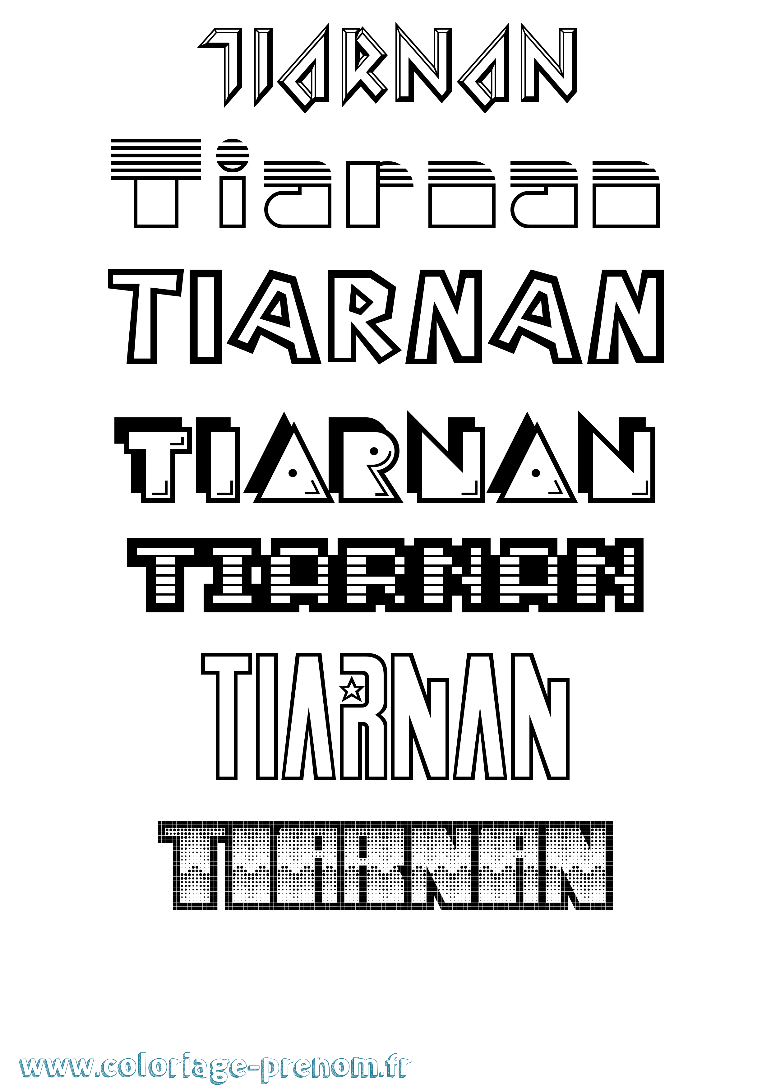 Coloriage Tiarnan Jeux Vidéos Coloriage prénom Tiarnan Jeux Vidéos