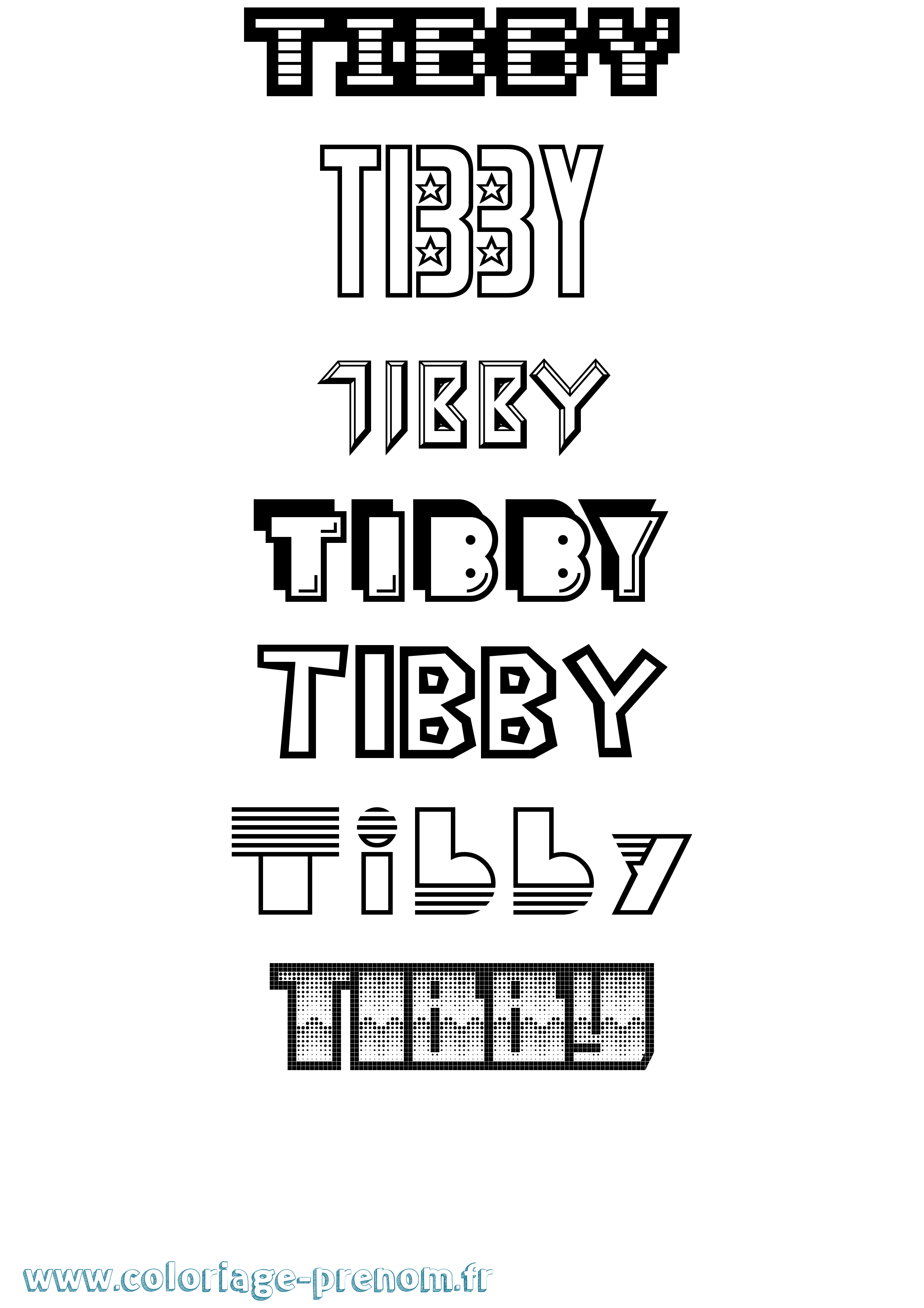 Coloriage Tibby Jeux Vidéos Coloriage prénom Tibby Jeux Vidéos