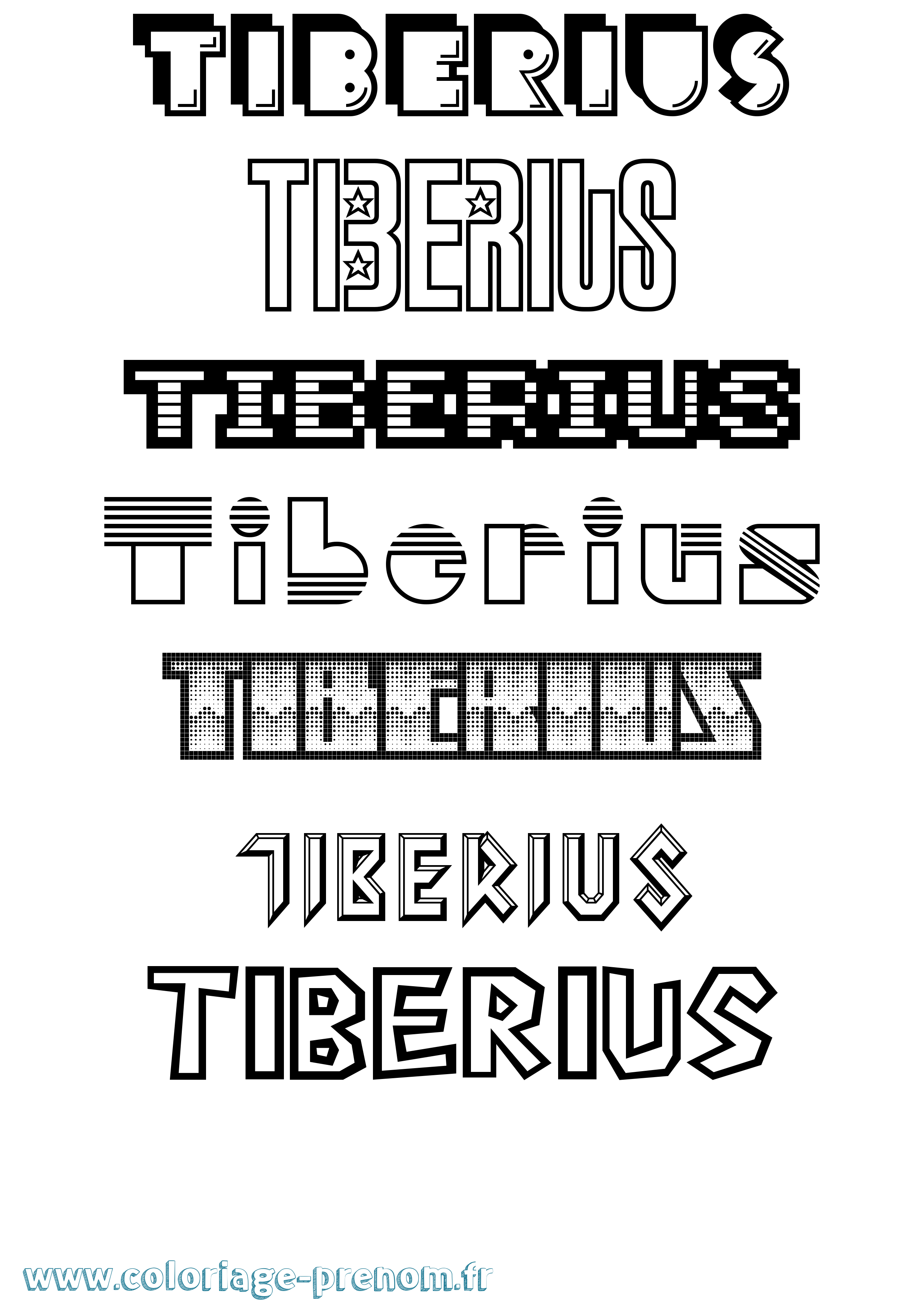 Coloriage Tiberius Jeux Vidéos Coloriage prénom Tiberius Jeux Vidéos