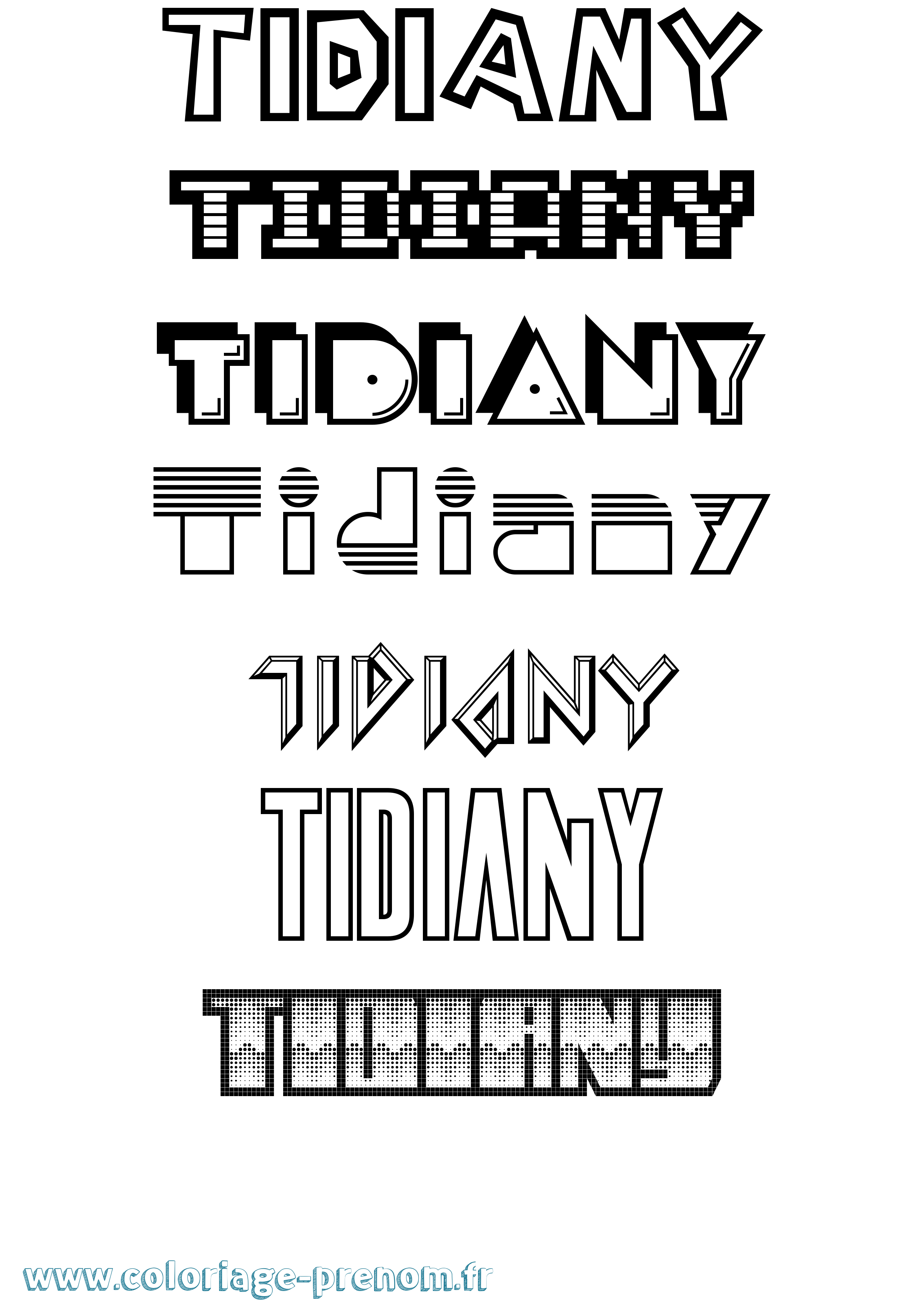 Coloriage Tidiany Jeux Vidéos Coloriage prénom Tidiany Jeux Vidéos