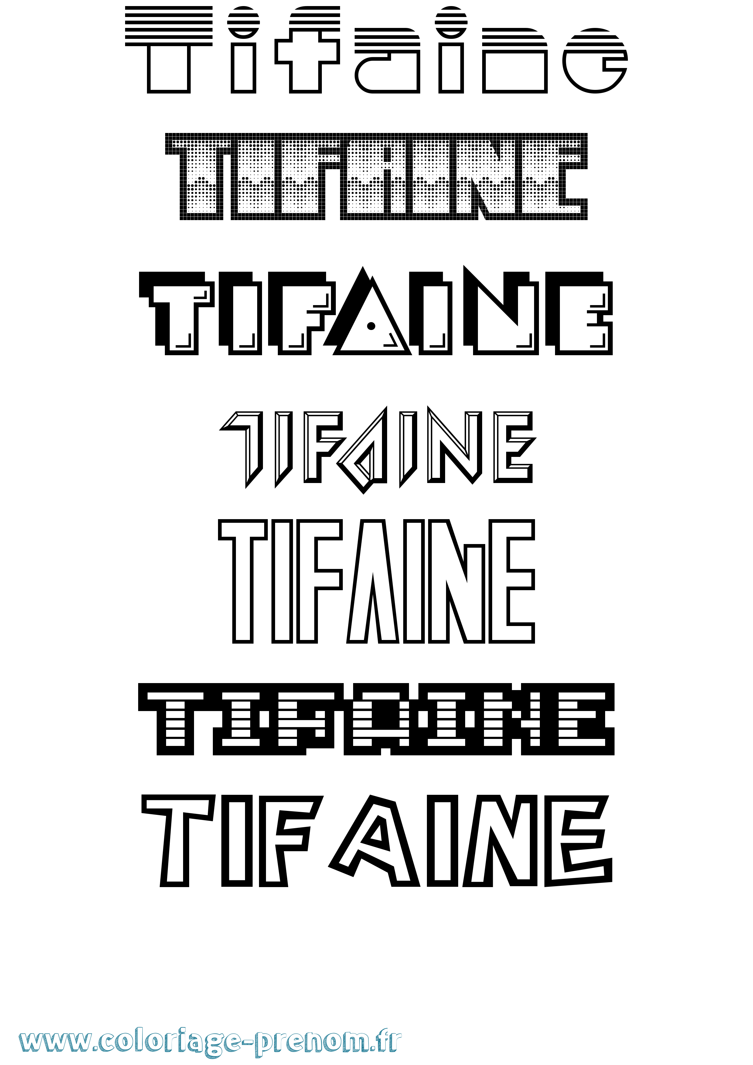 Coloriage Tifaine Jeux Vidéos Coloriage prénom Tifaine Jeux Vidéos