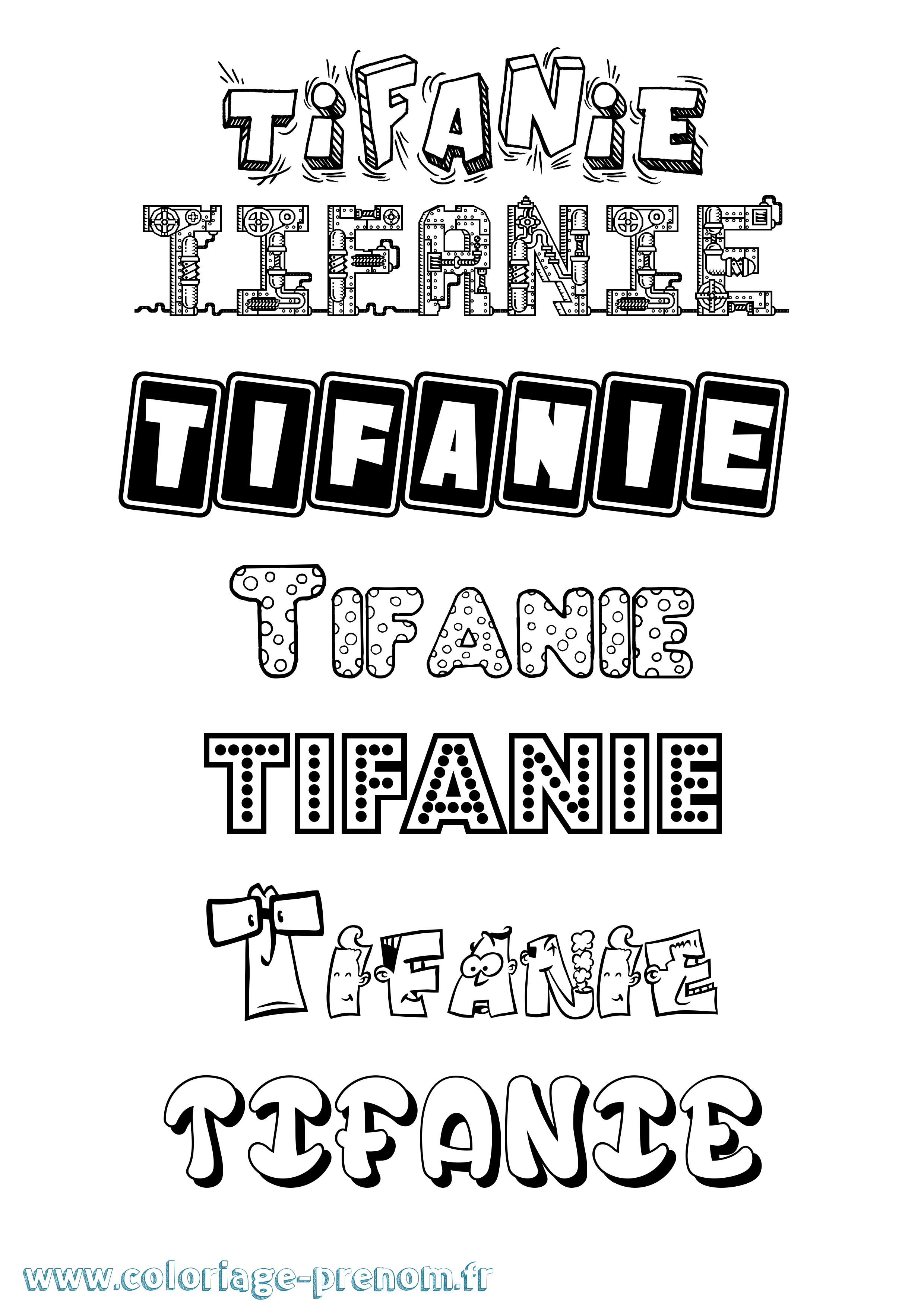 Coloriage Tifanie Fun Coloriage prénom Tifanie Fun