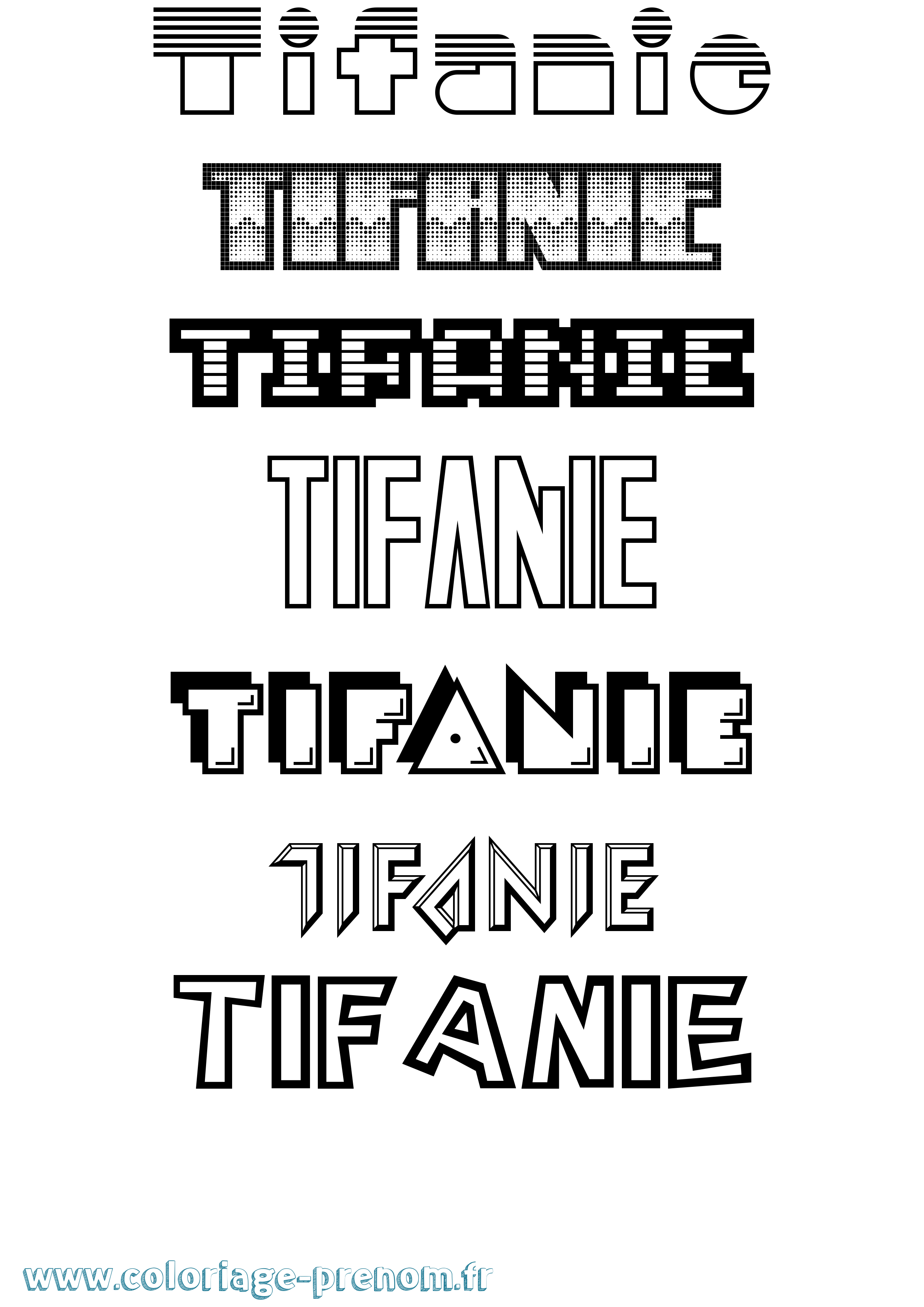 Coloriage Tifanie Jeux Vidéos Coloriage prénom Tifanie Jeux Vidéos