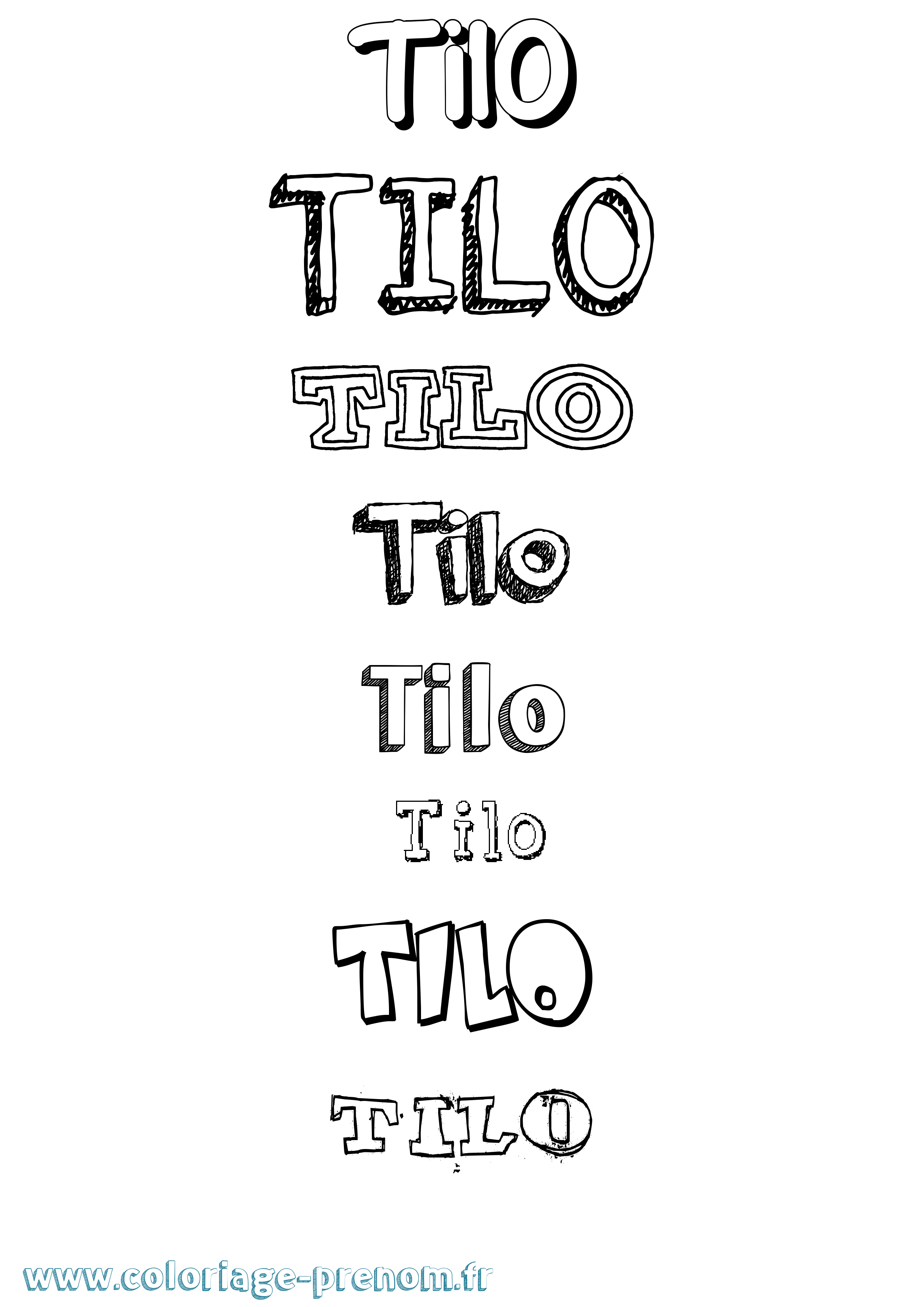 Coloriage Tilo Dessiné Coloriage prénom Tilo Dessiné