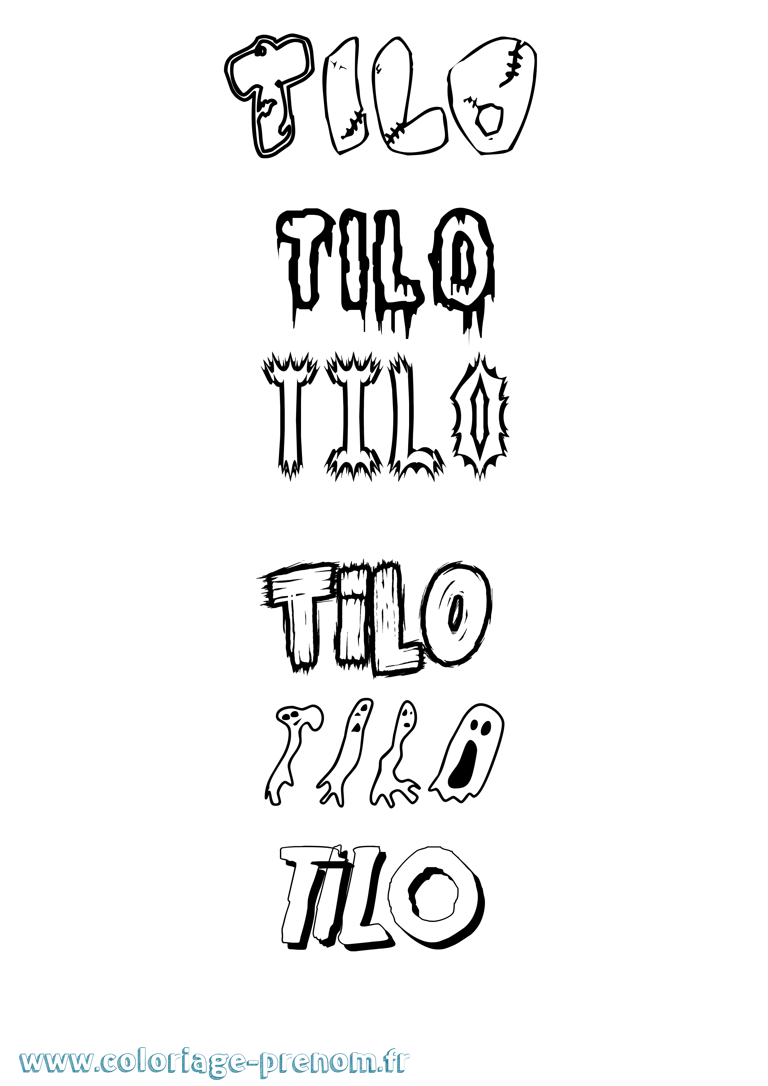 Coloriage Tilo Frisson Coloriage prénom Tilo Frisson