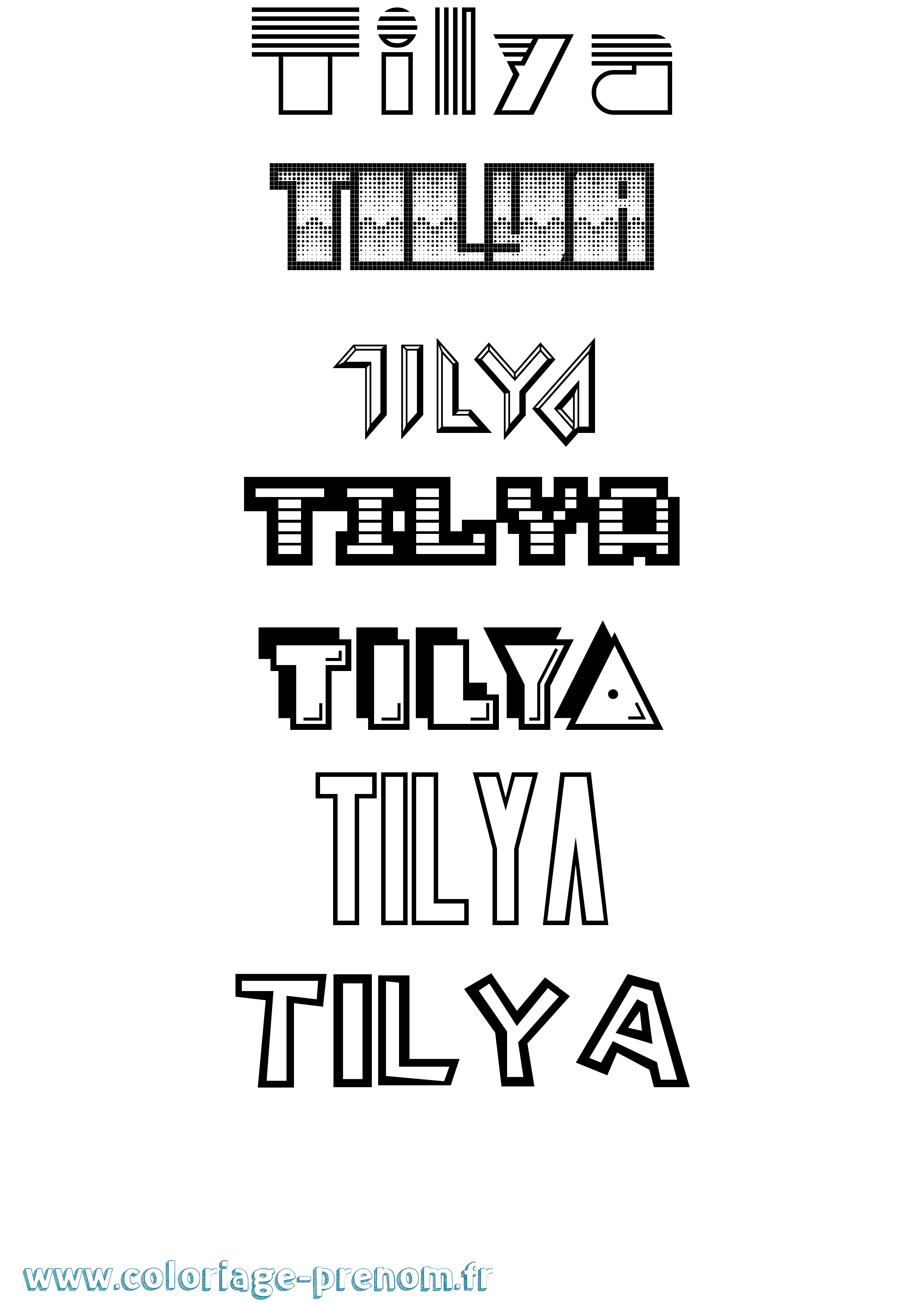 Coloriage Tilya Jeux Vidéos Coloriage prénom Tilya Jeux Vidéos