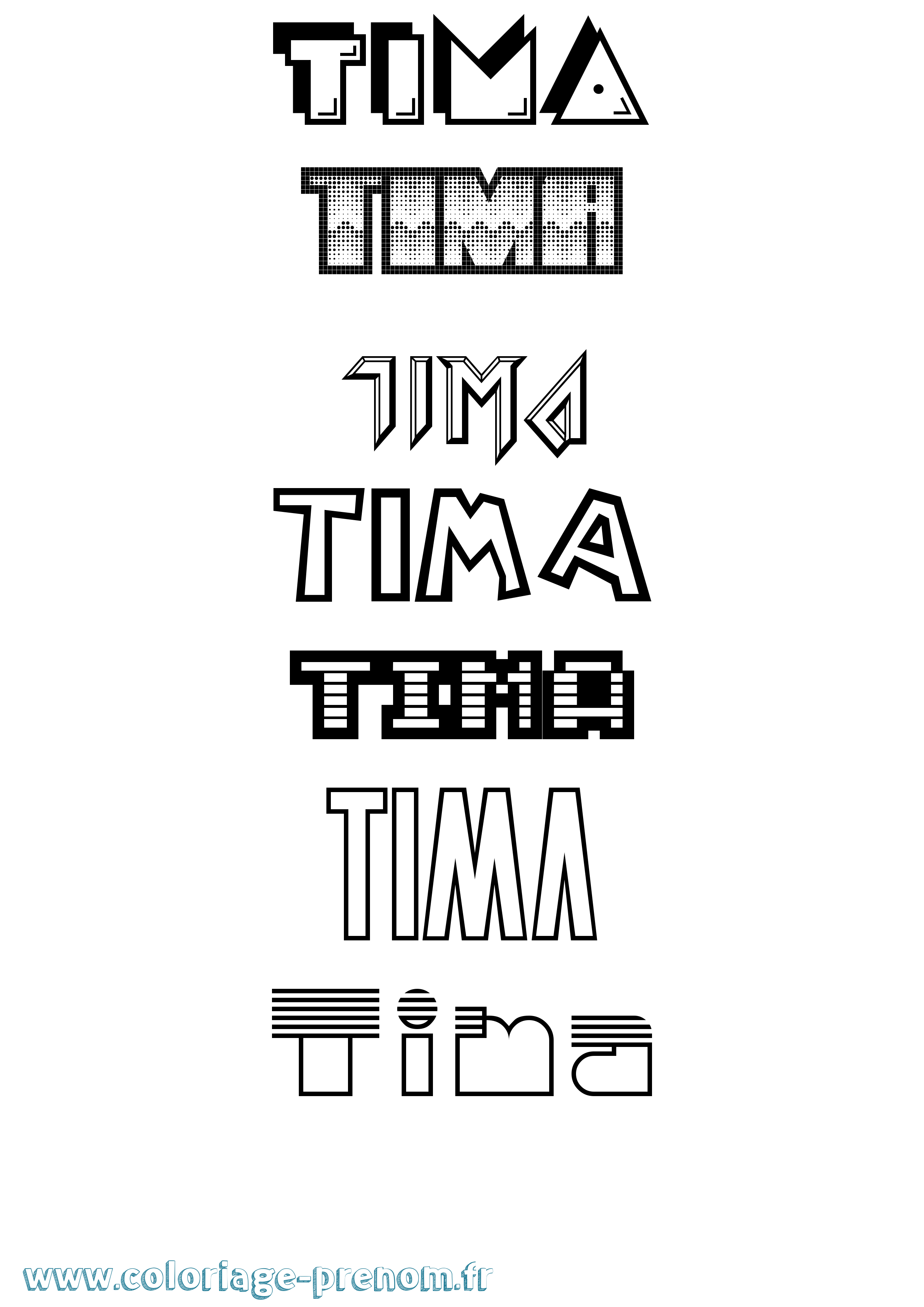 Coloriage Tima Jeux Vidéos Coloriage prénom Tima Jeux Vidéos