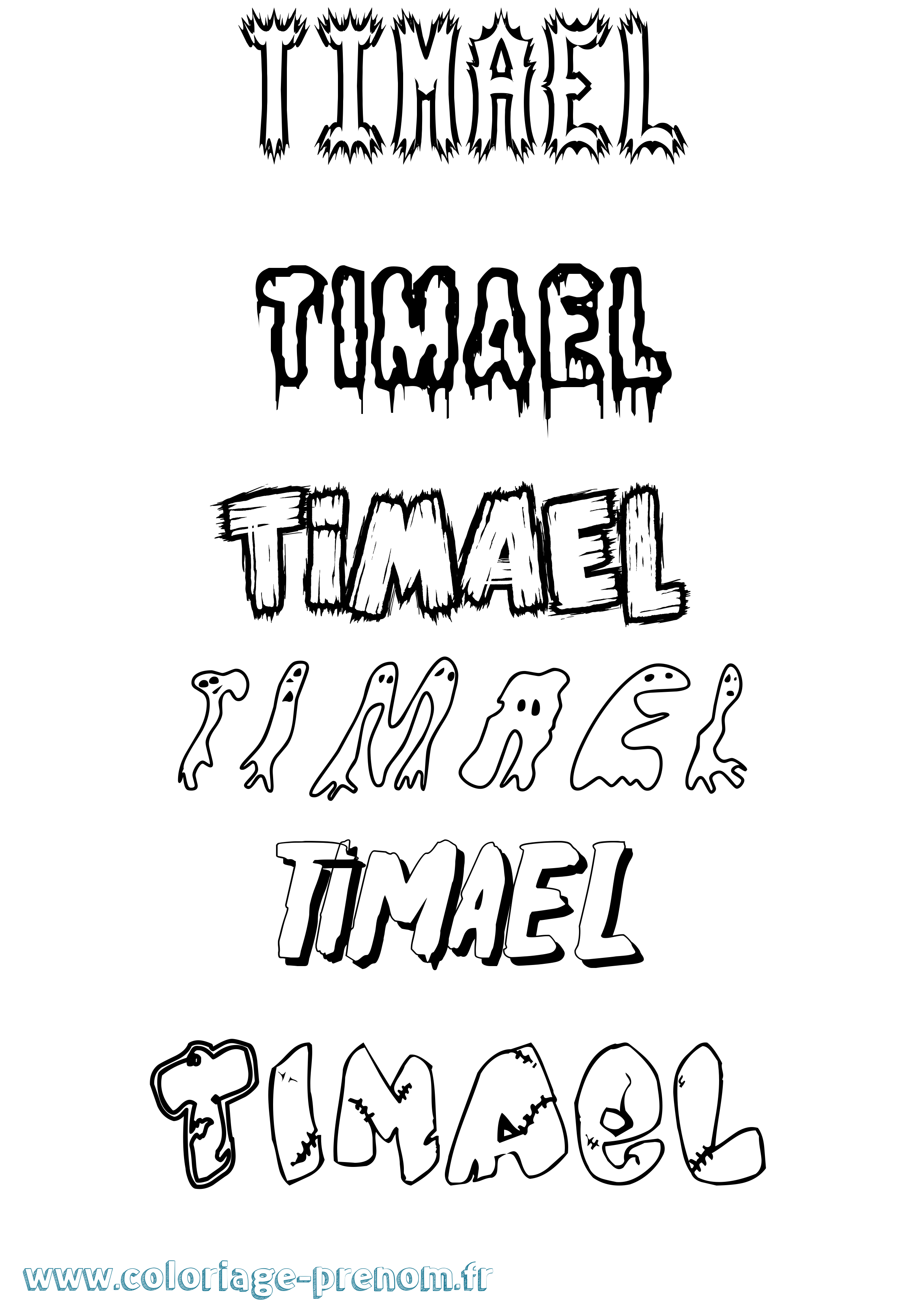 Coloriage Timael Frisson Coloriage prénom Timael Frisson