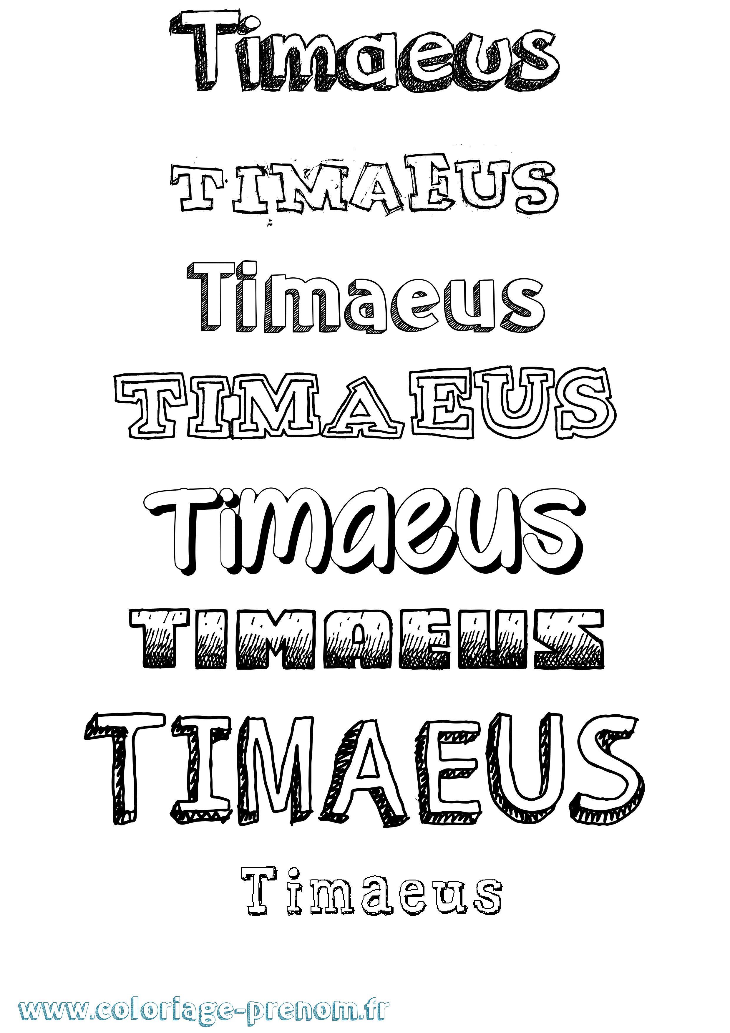 Coloriage Timaeus Dessiné Coloriage prénom Timaeus Dessiné