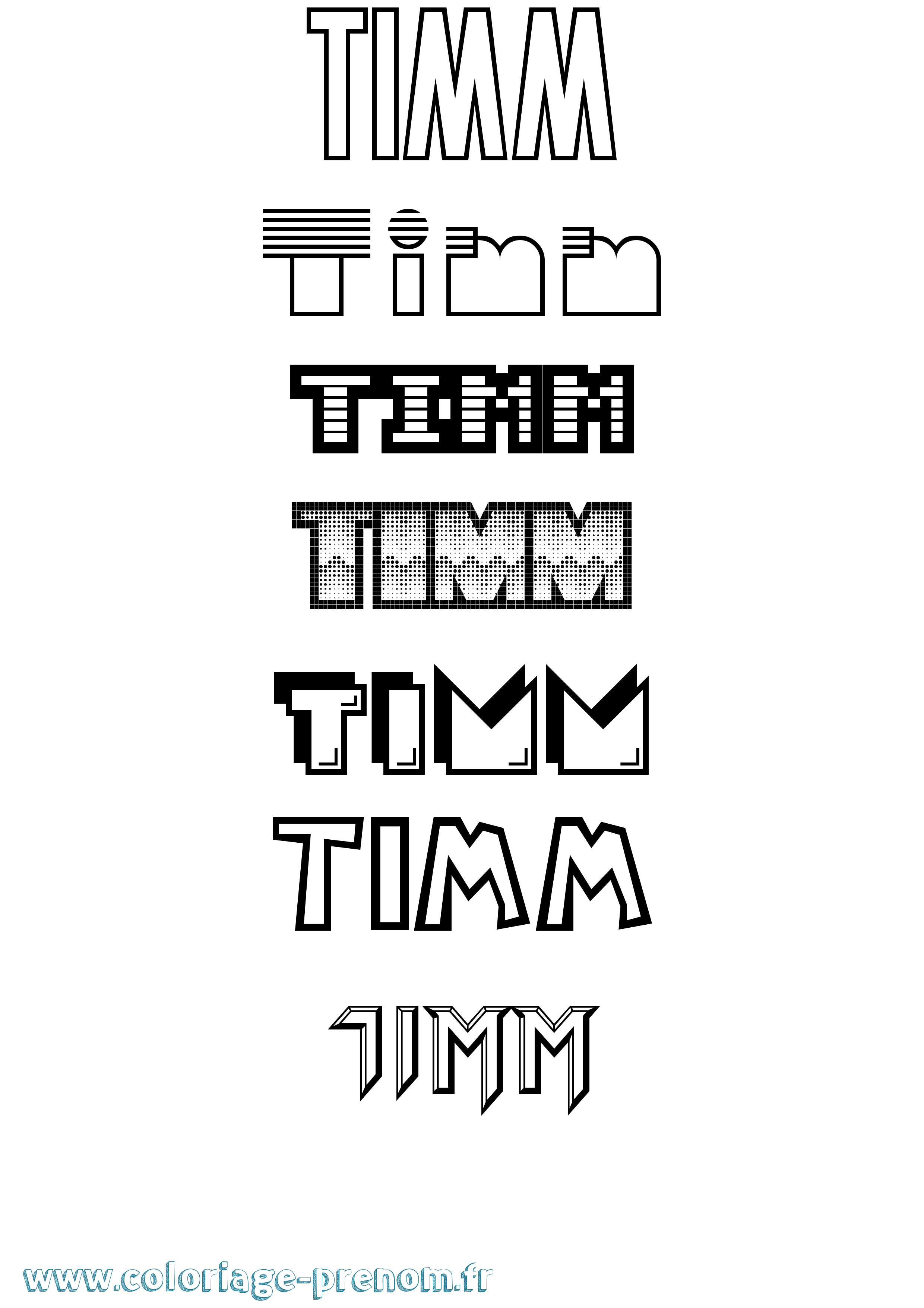 Coloriage Timm Jeux Vidéos Coloriage prénom Timm Jeux Vidéos