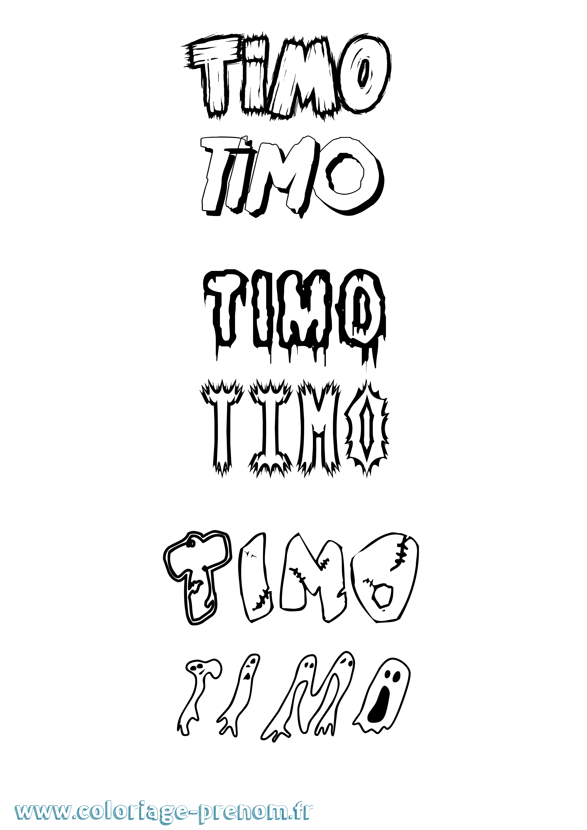 Coloriage Timo Frisson Coloriage prénom Timo Frisson