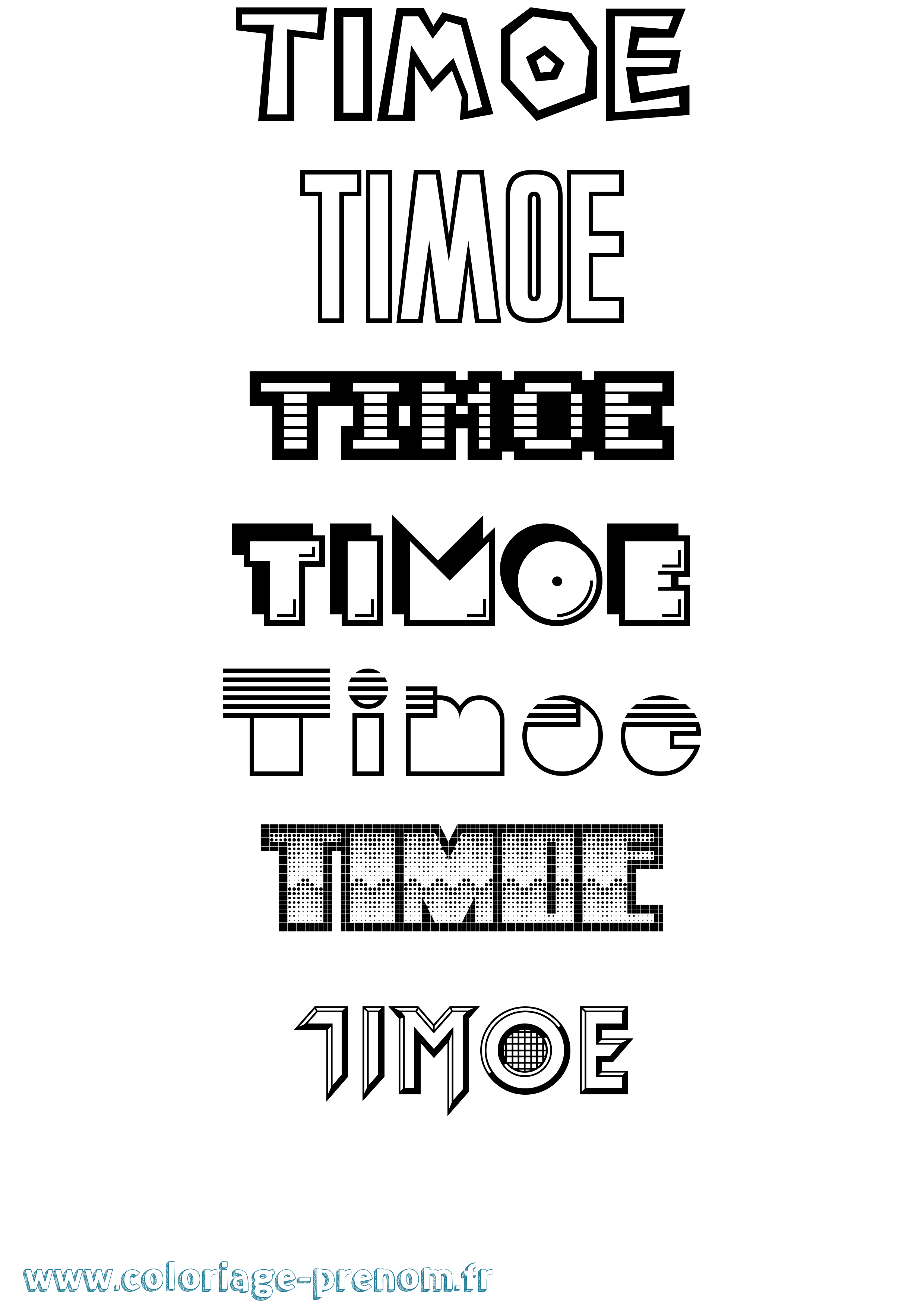 Coloriage Timoe Jeux Vidéos Coloriage prénom Timoe Jeux Vidéos