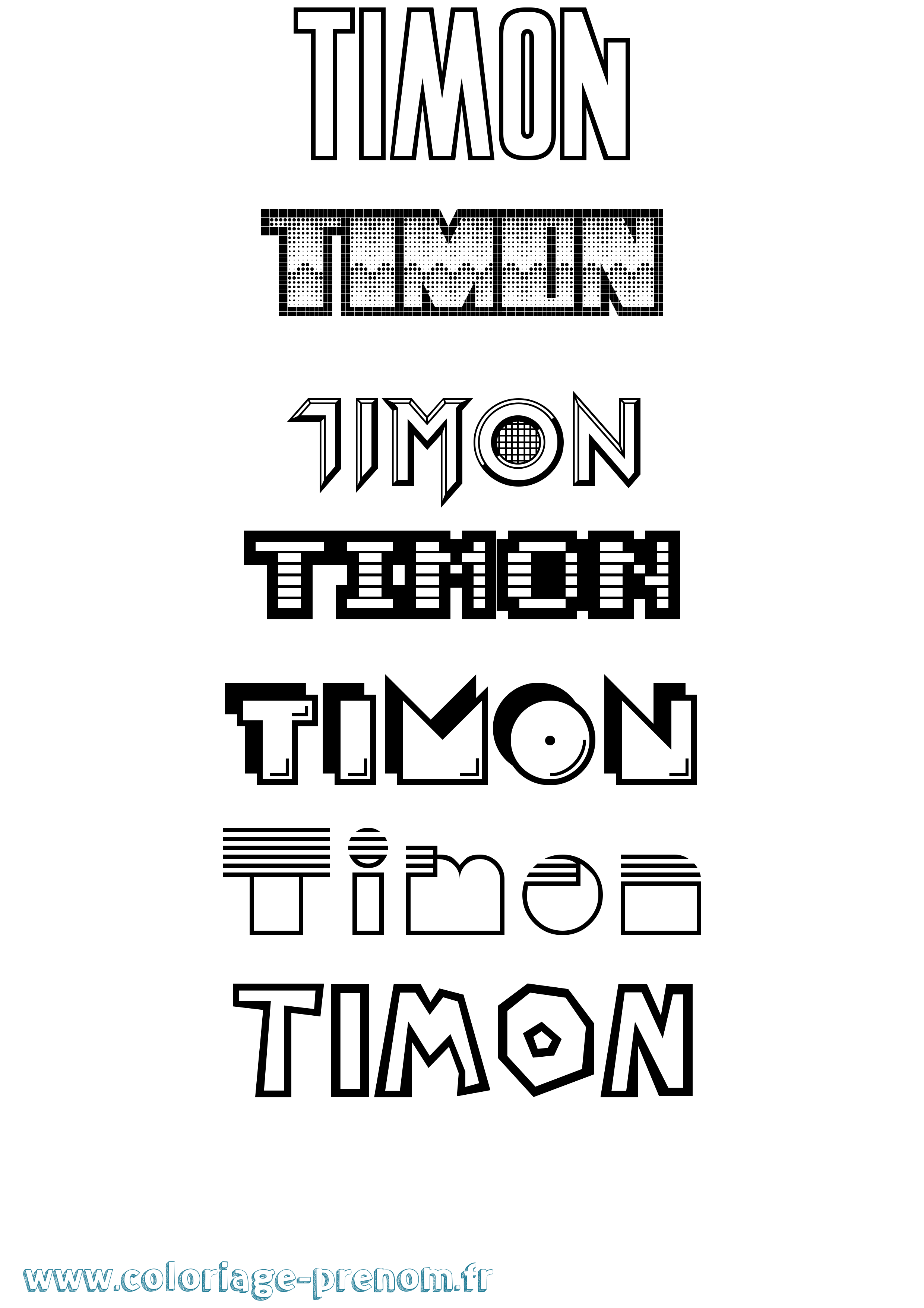 Coloriage Timon Jeux Vidéos Coloriage prénom Timon Jeux Vidéos