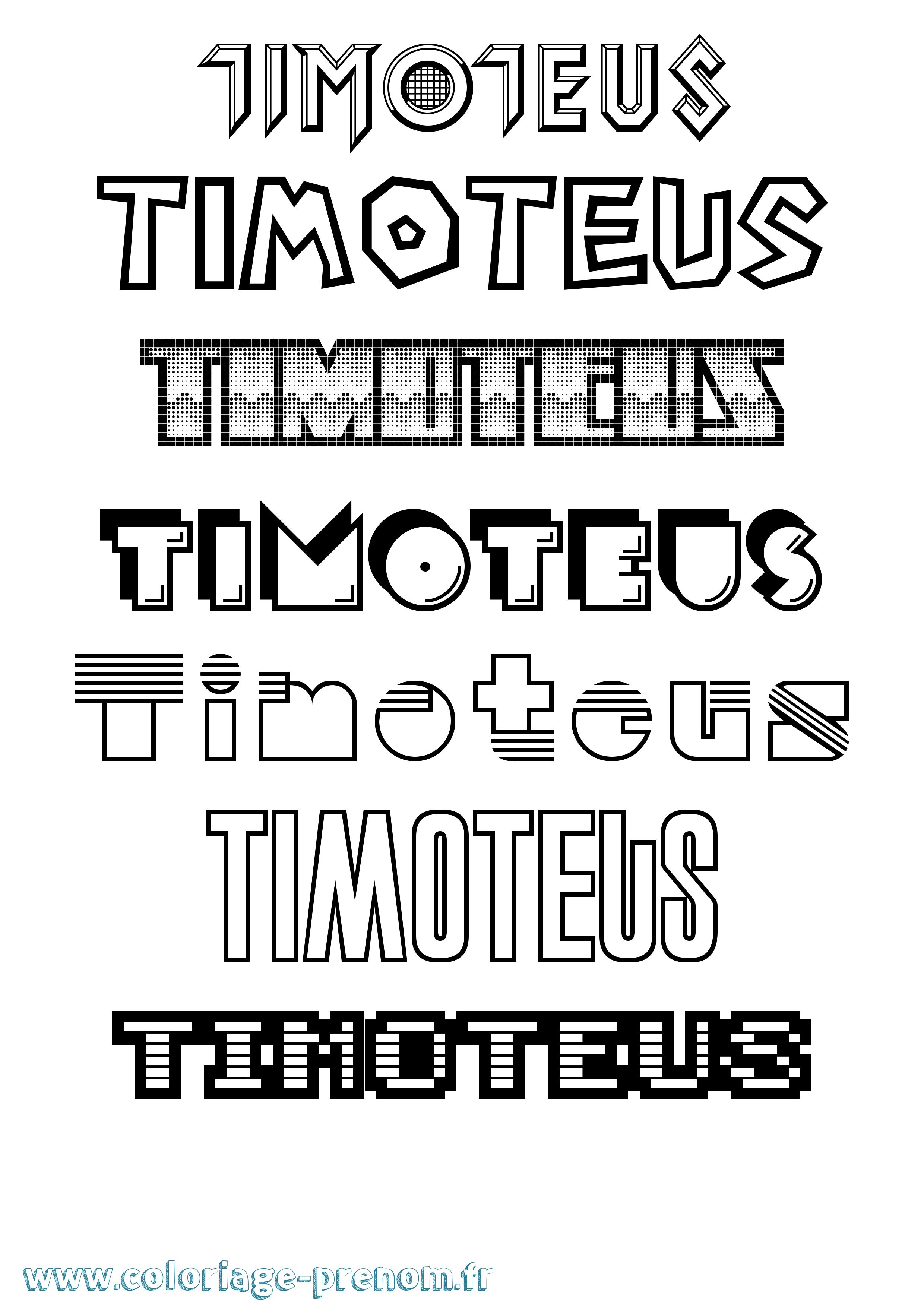 Coloriage Timoteus Jeux Vidéos Coloriage prénom Timoteus Jeux Vidéos
