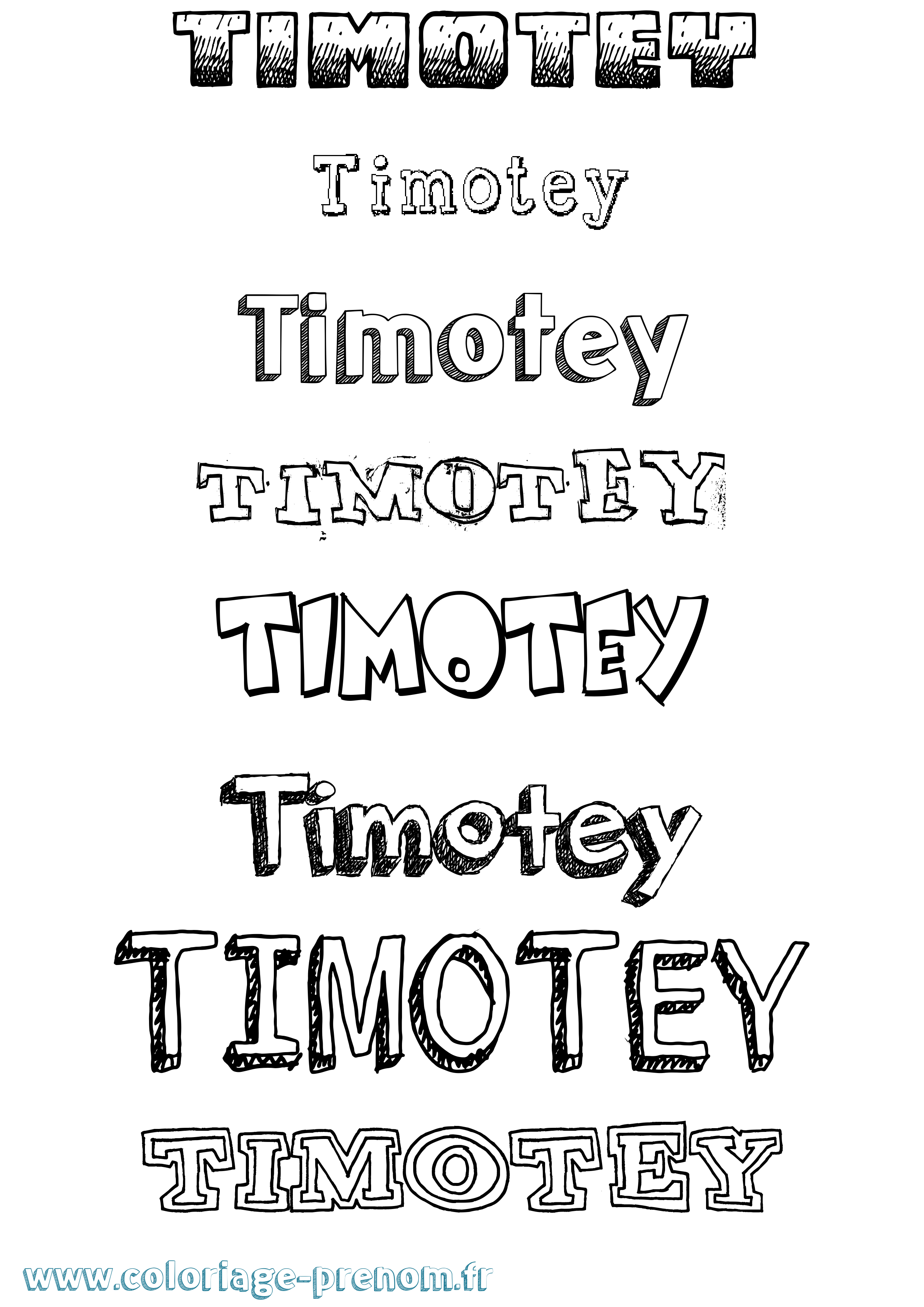 Coloriage Timotey Dessiné Coloriage prénom Timotey Dessiné