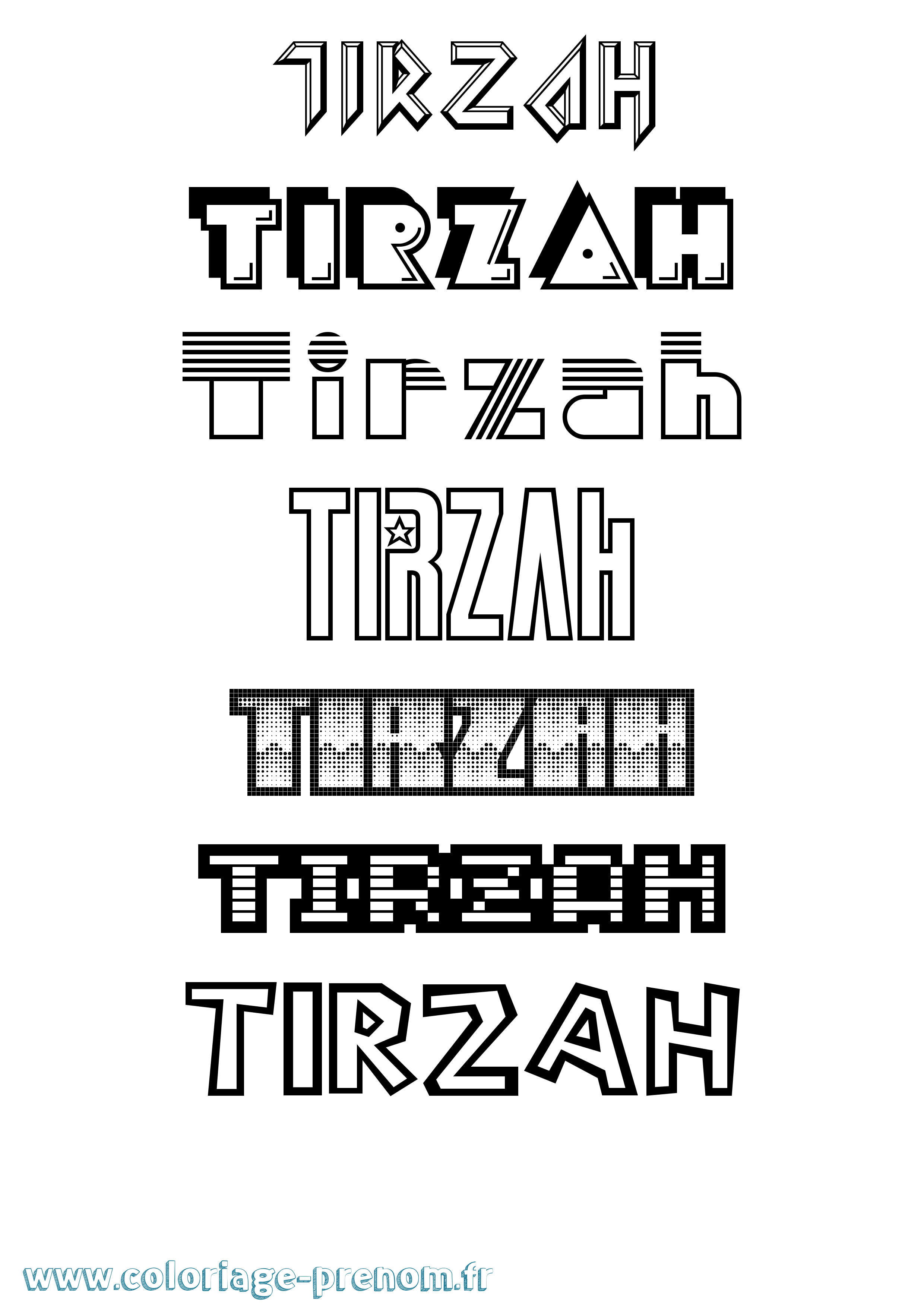 Coloriage Tirzah Jeux Vidéos Coloriage prénom Tirzah Jeux Vidéos