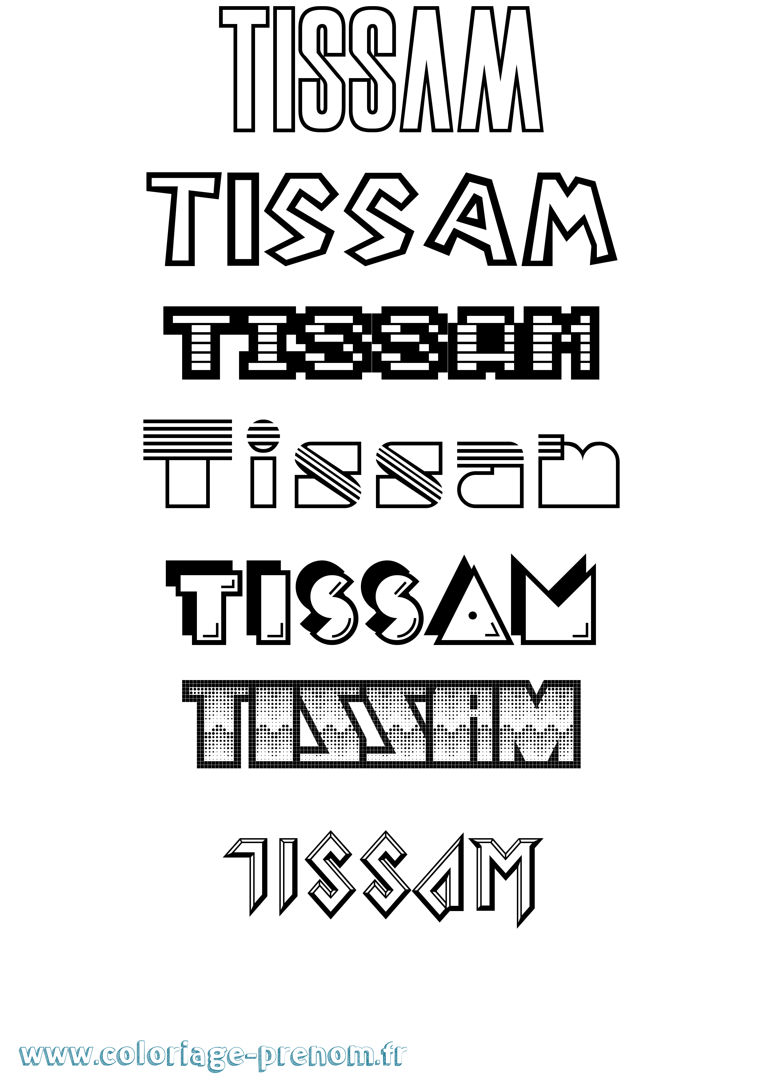 Coloriage Tissam Jeux Vidéos Coloriage prénom Tissam Jeux Vidéos
