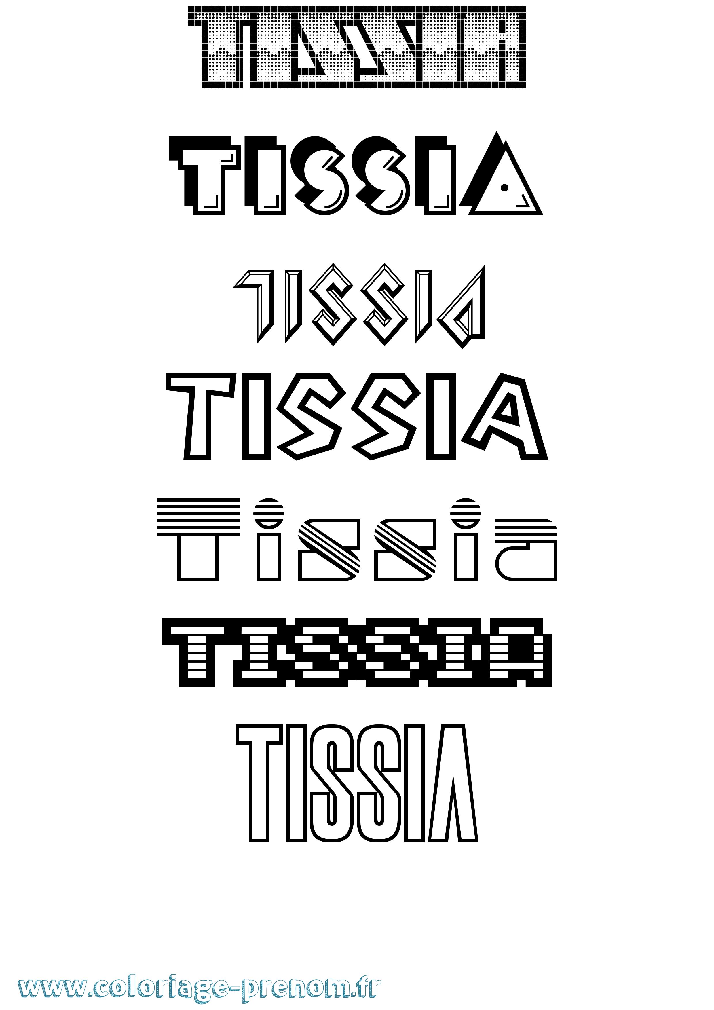 Coloriage Tissia Jeux Vidéos Coloriage prénom Tissia Jeux Vidéos