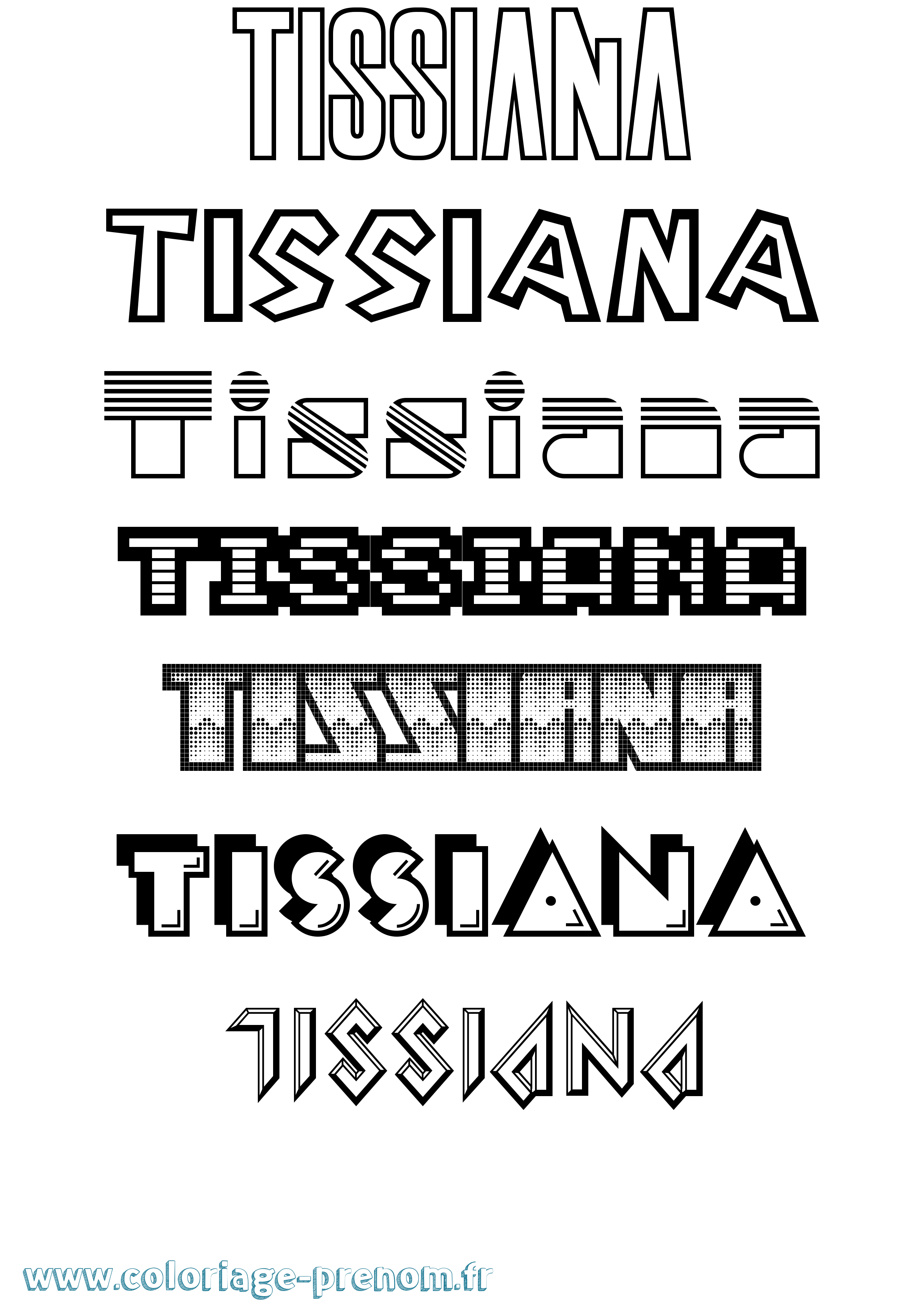 Coloriage Tissiana Jeux Vidéos Coloriage prénom Tissiana Jeux Vidéos