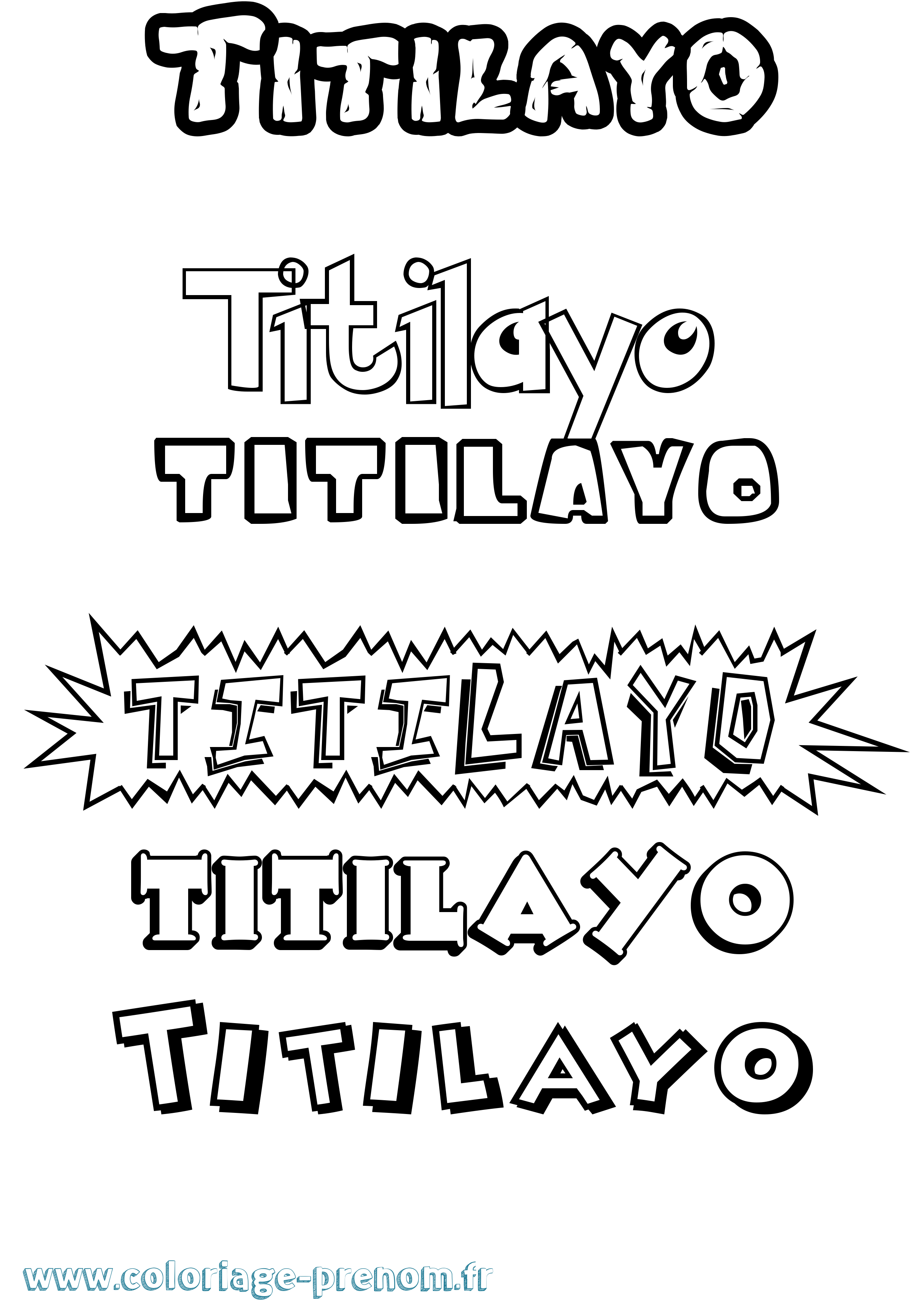 Coloriage Titilayo Dessin Animé Coloriage prénom Titilayo Dessin Animé