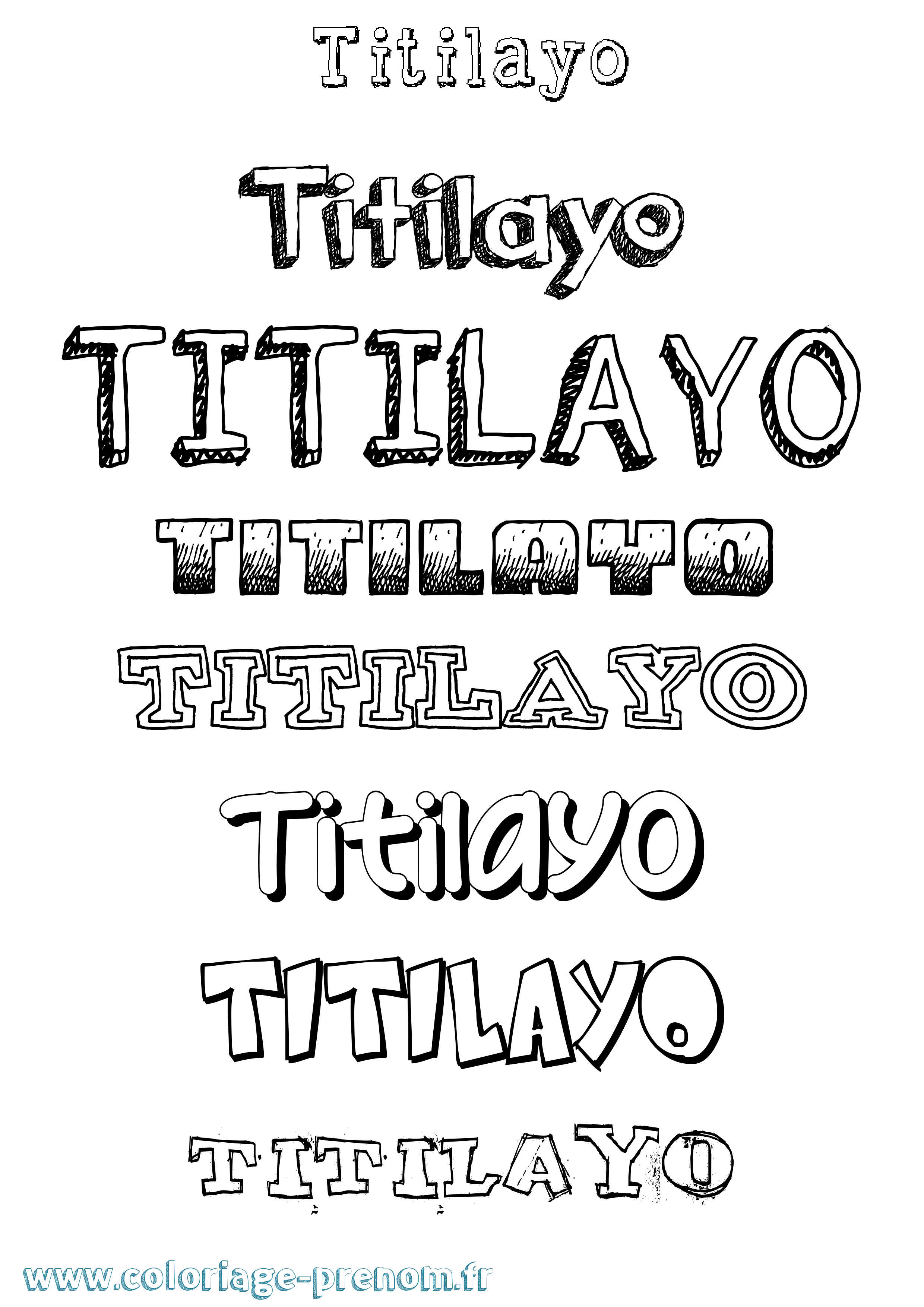 Coloriage Titilayo Dessiné Coloriage prénom Titilayo Dessiné