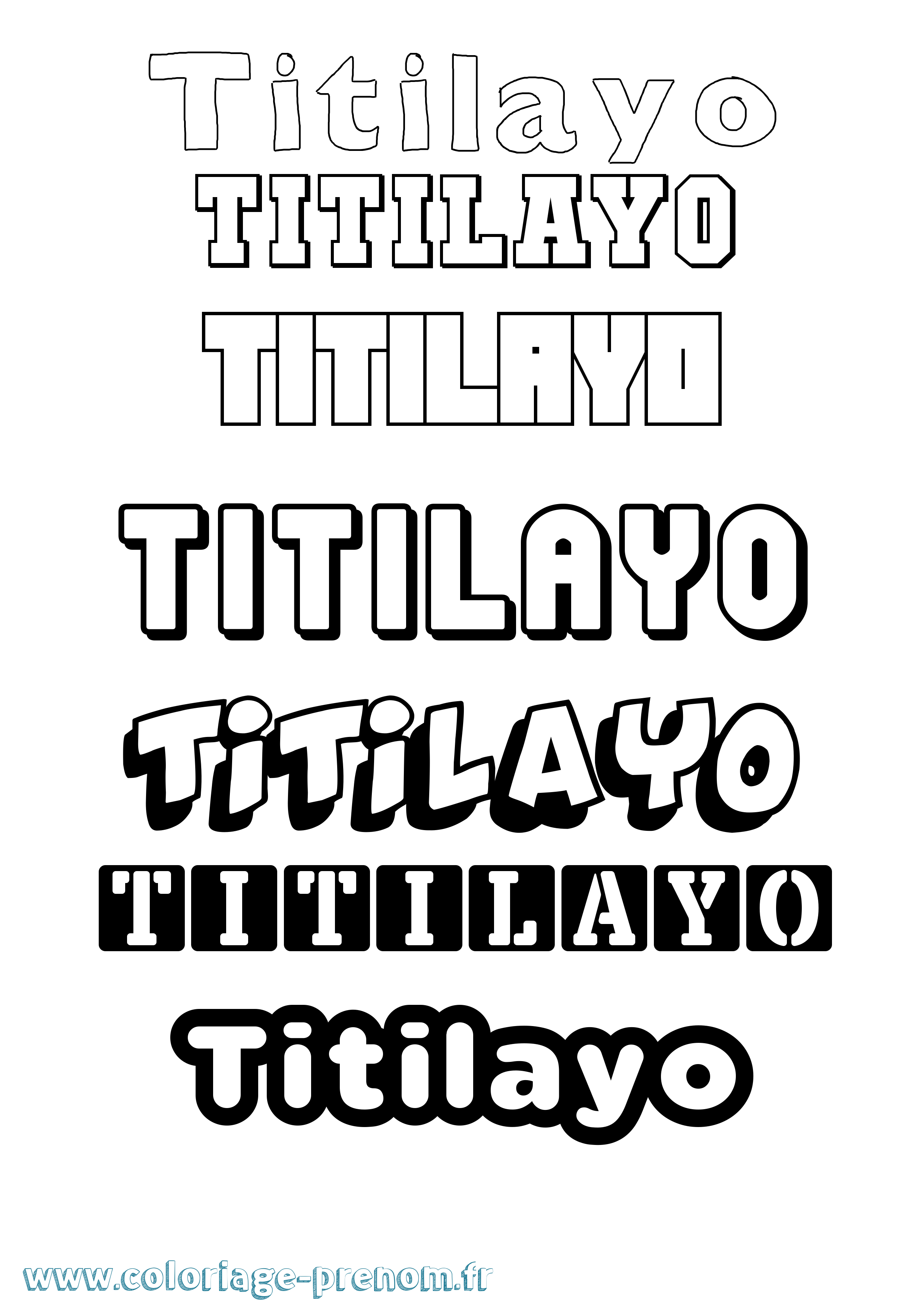 Coloriage Titilayo Simple Coloriage prénom Titilayo Simple