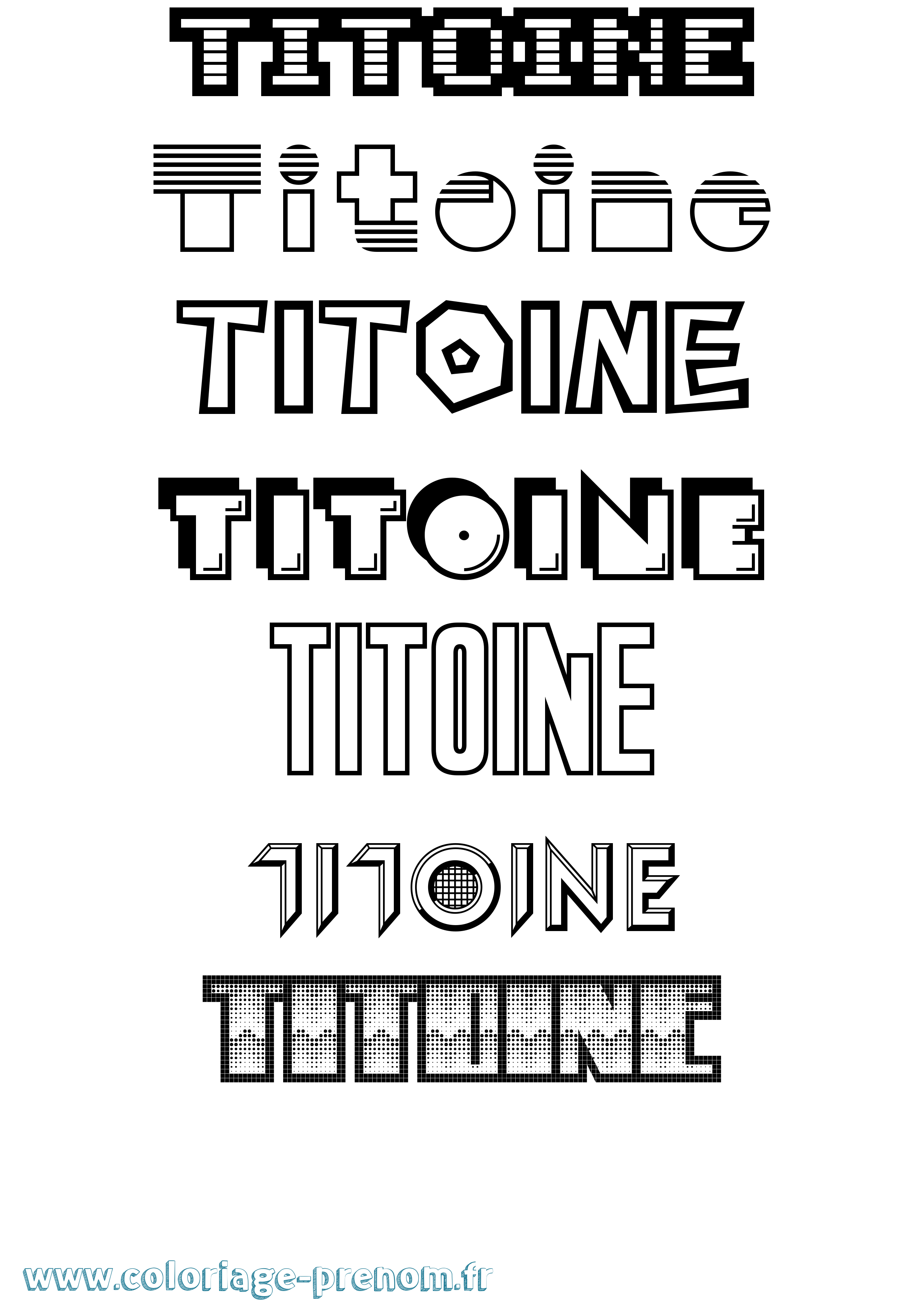 Coloriage Titoine Jeux Vidéos Coloriage prénom Titoine Jeux Vidéos