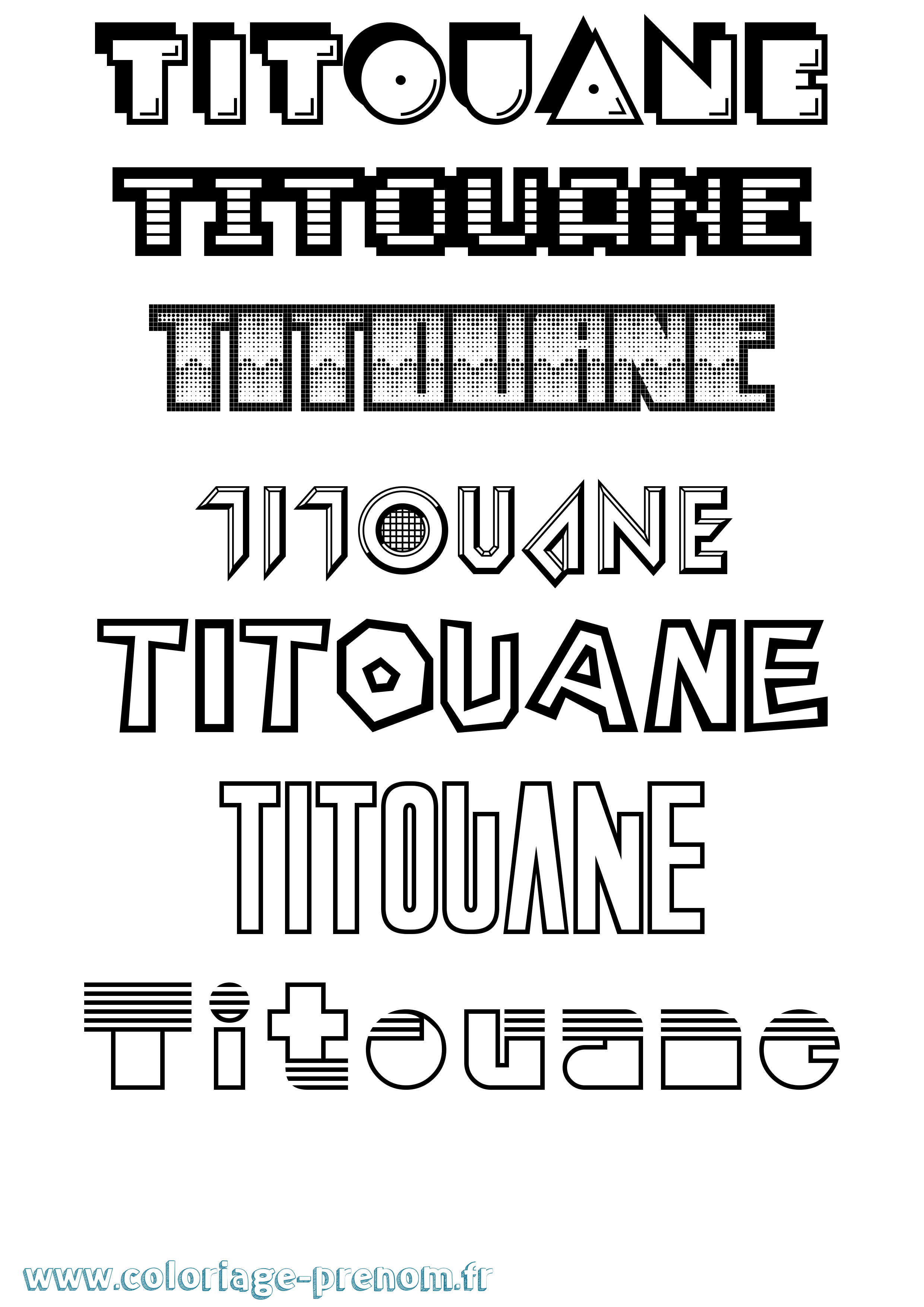 Coloriage Titouane Jeux Vidéos Coloriage prénom Titouane Jeux Vidéos
