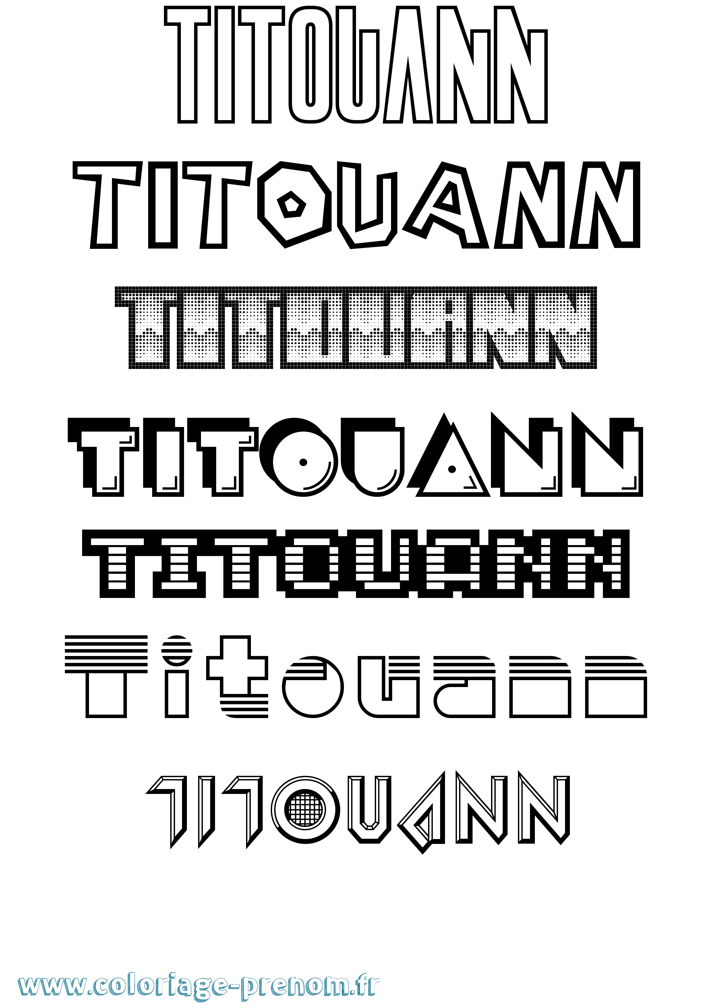 Coloriage Titouann Jeux Vidéos Coloriage prénom Titouann Jeux Vidéos
