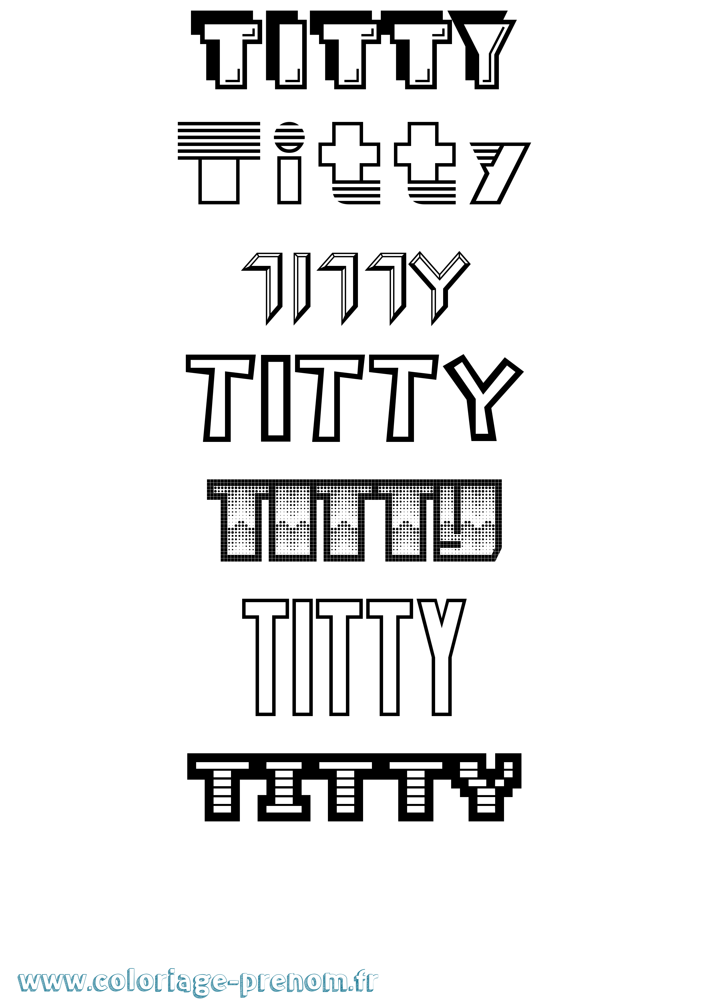 Coloriage Titty Jeux Vidéos Coloriage prénom Titty Jeux Vidéos