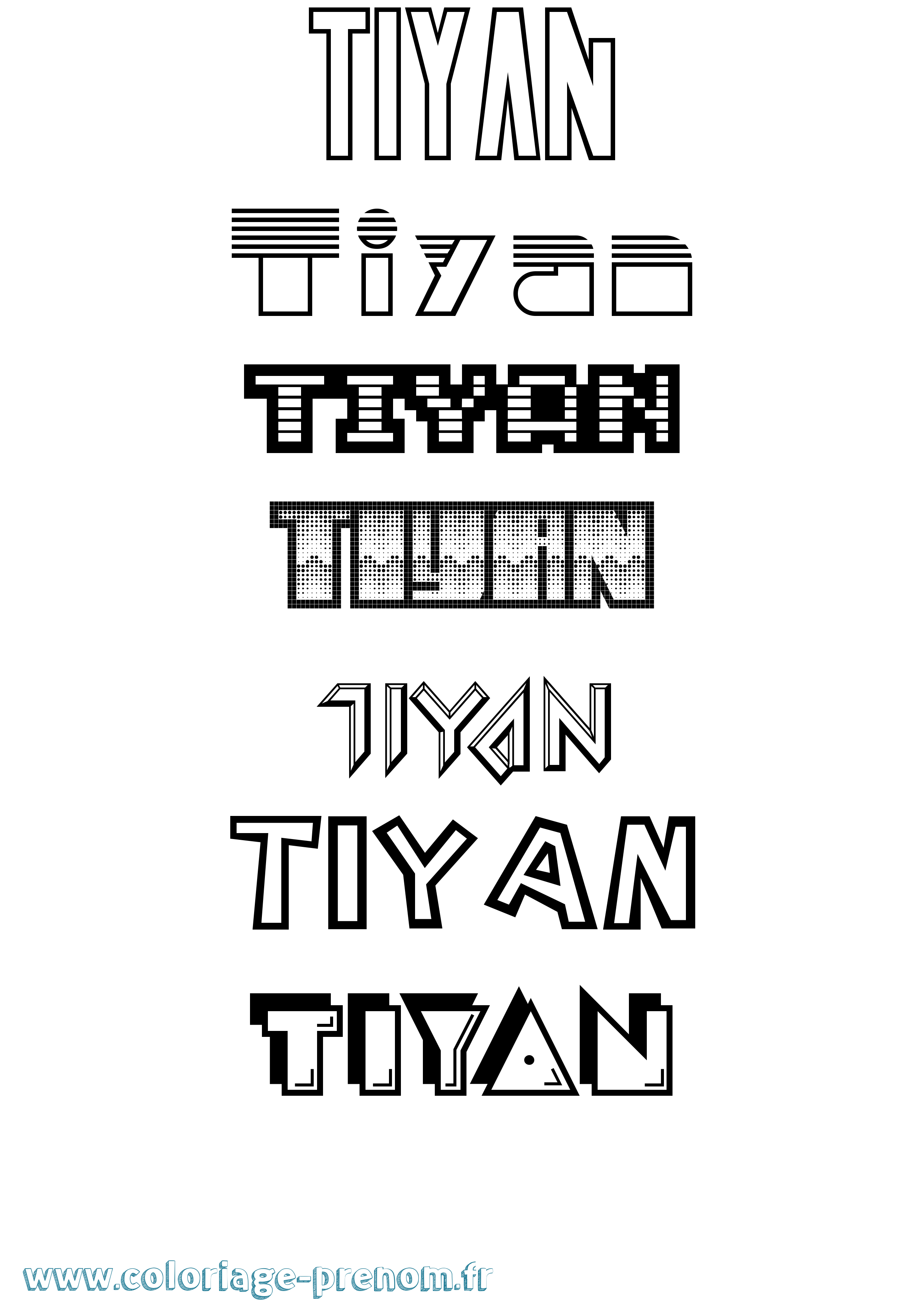 Coloriage Tiyan Jeux Vidéos Coloriage prénom Tiyan Jeux Vidéos