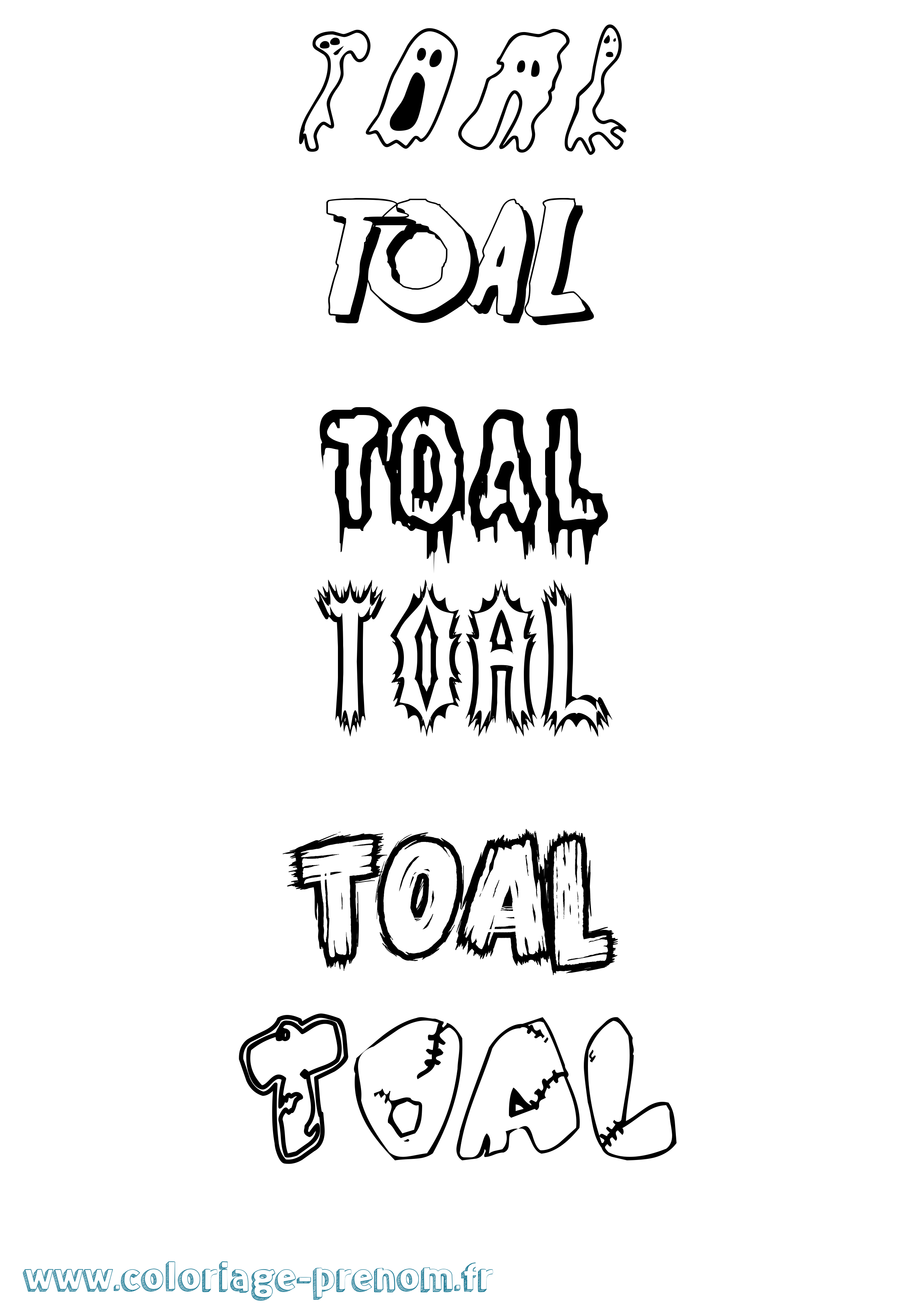 Coloriage Toal Frisson Coloriage prénom Toal Frisson