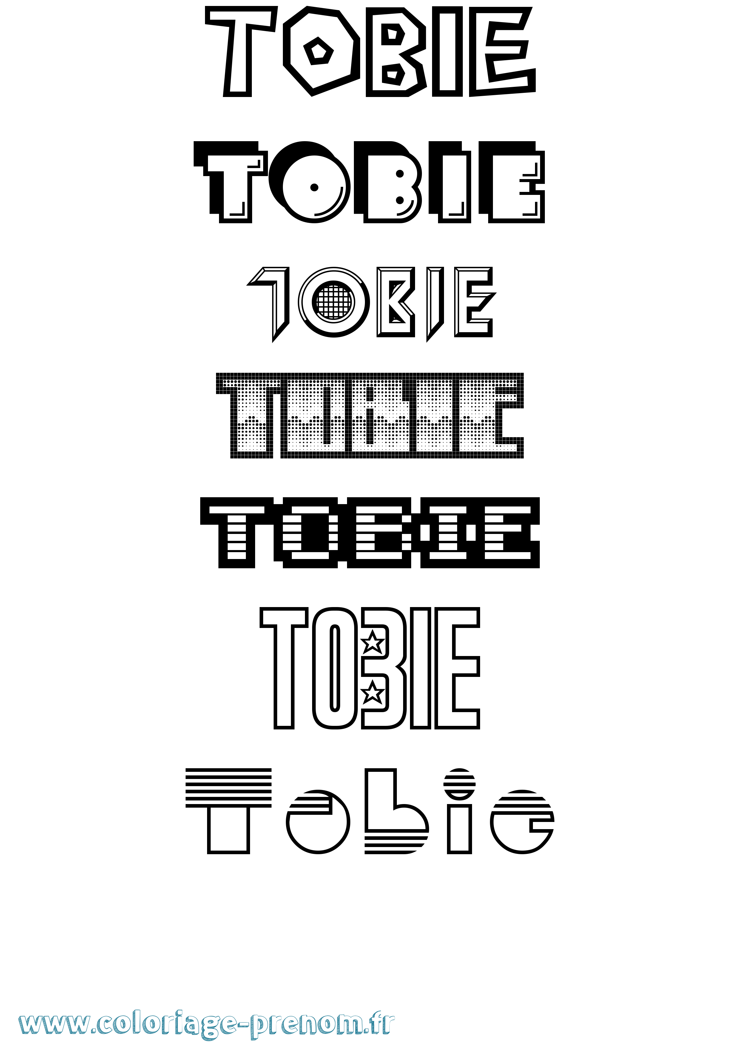 Coloriage Tobie Jeux Vidéos Coloriage prénom Tobie Jeux Vidéos