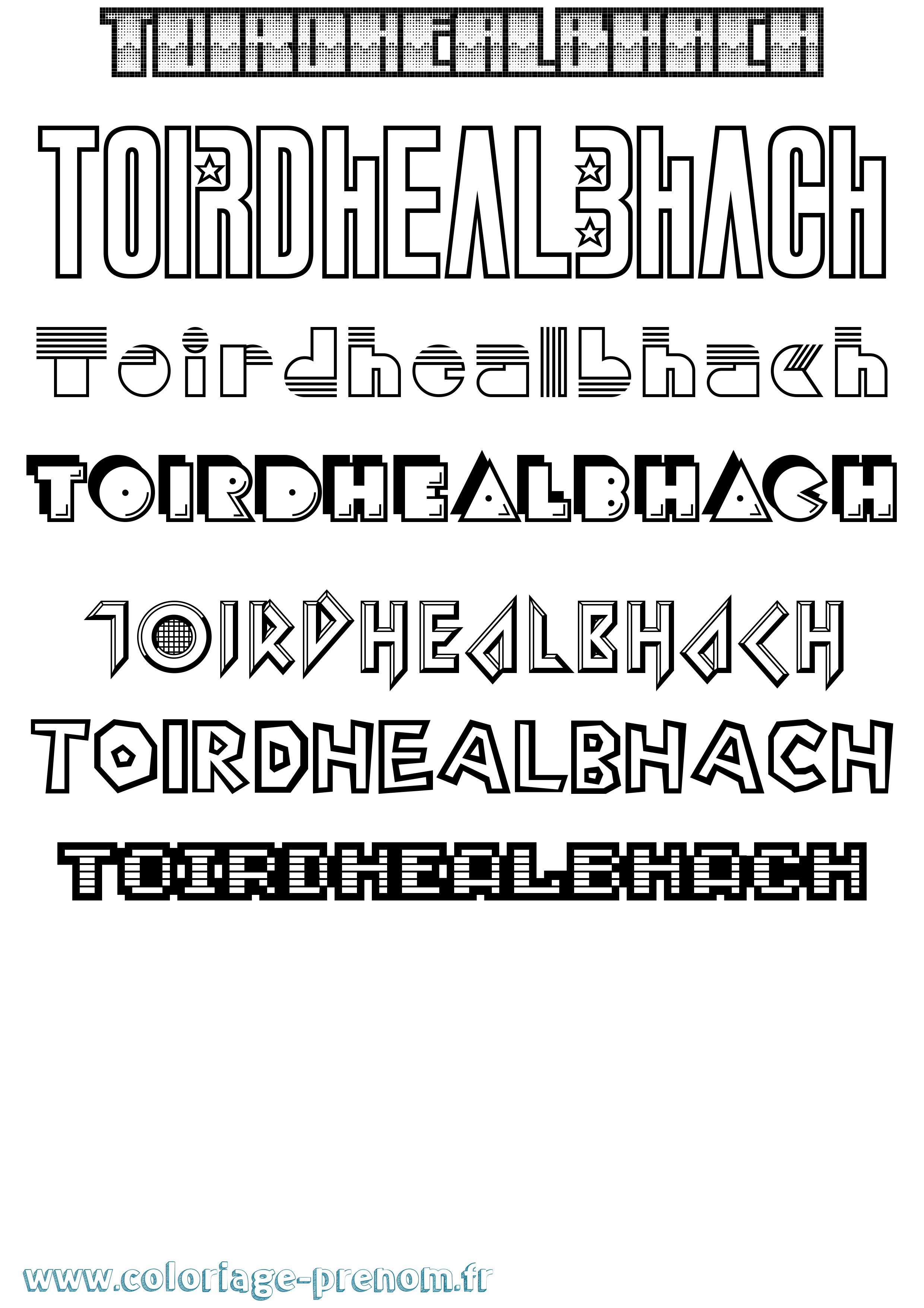 Coloriage Toirdhealbhach Jeux Vidéos Coloriage prénom Toirdhealbhach Jeux Vidéos