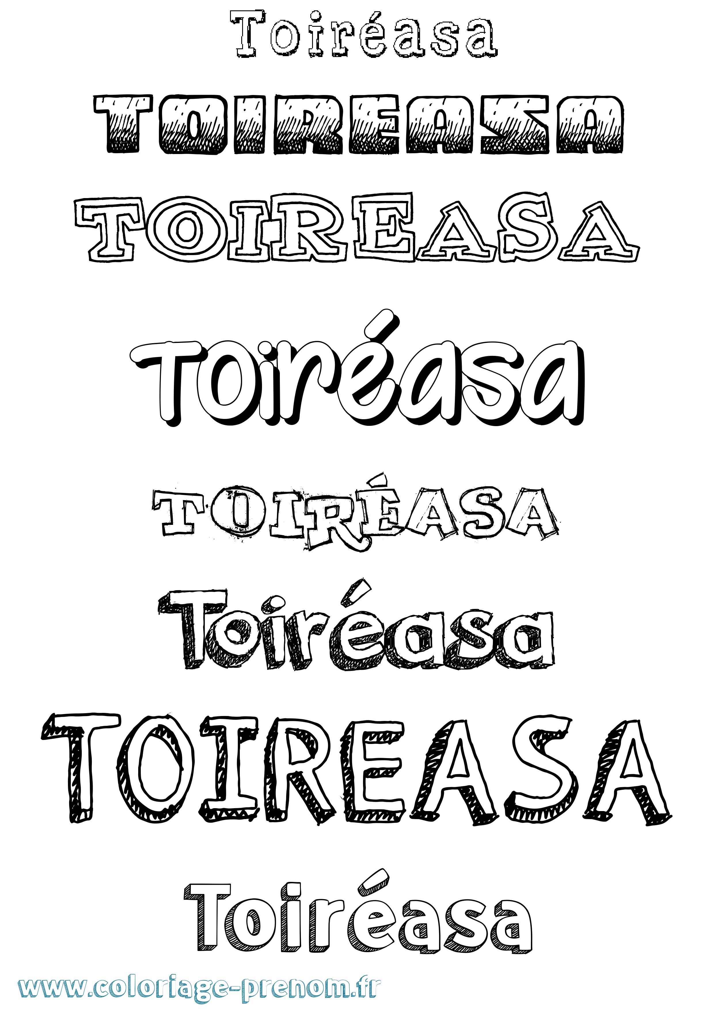 Coloriage Toiréasa Dessiné Coloriage prénom Toiréasa Dessiné