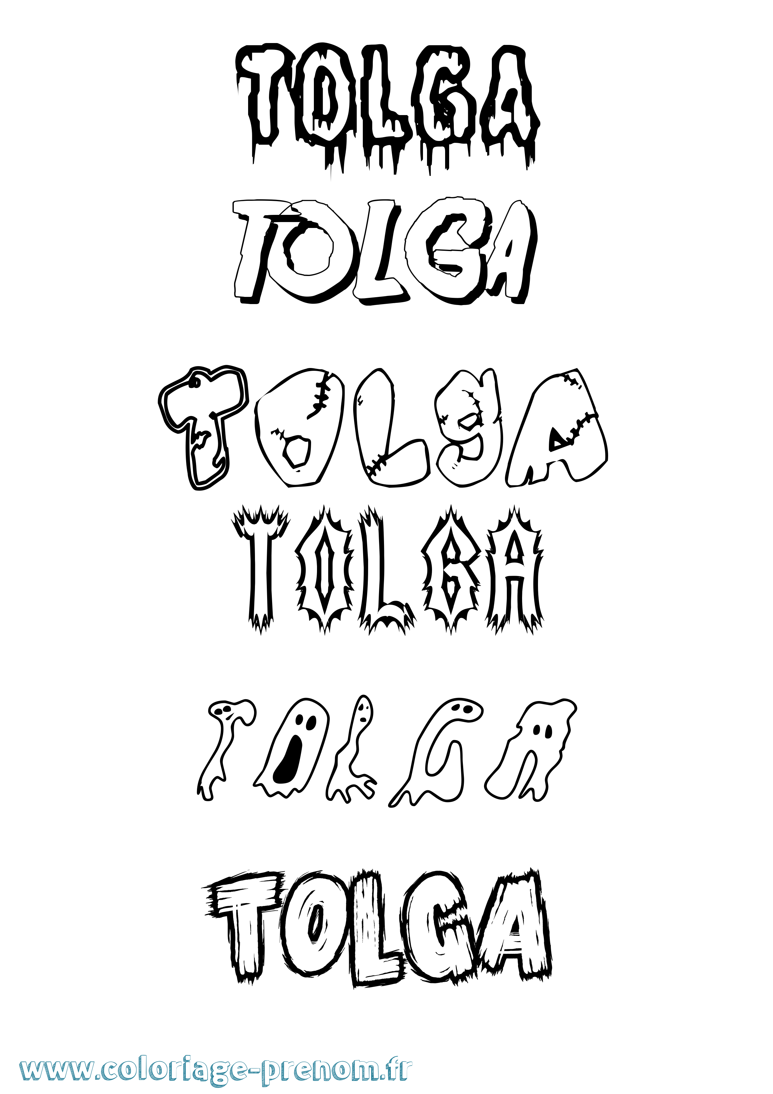 Coloriage Tolga Frisson Coloriage prénom Tolga Frisson
