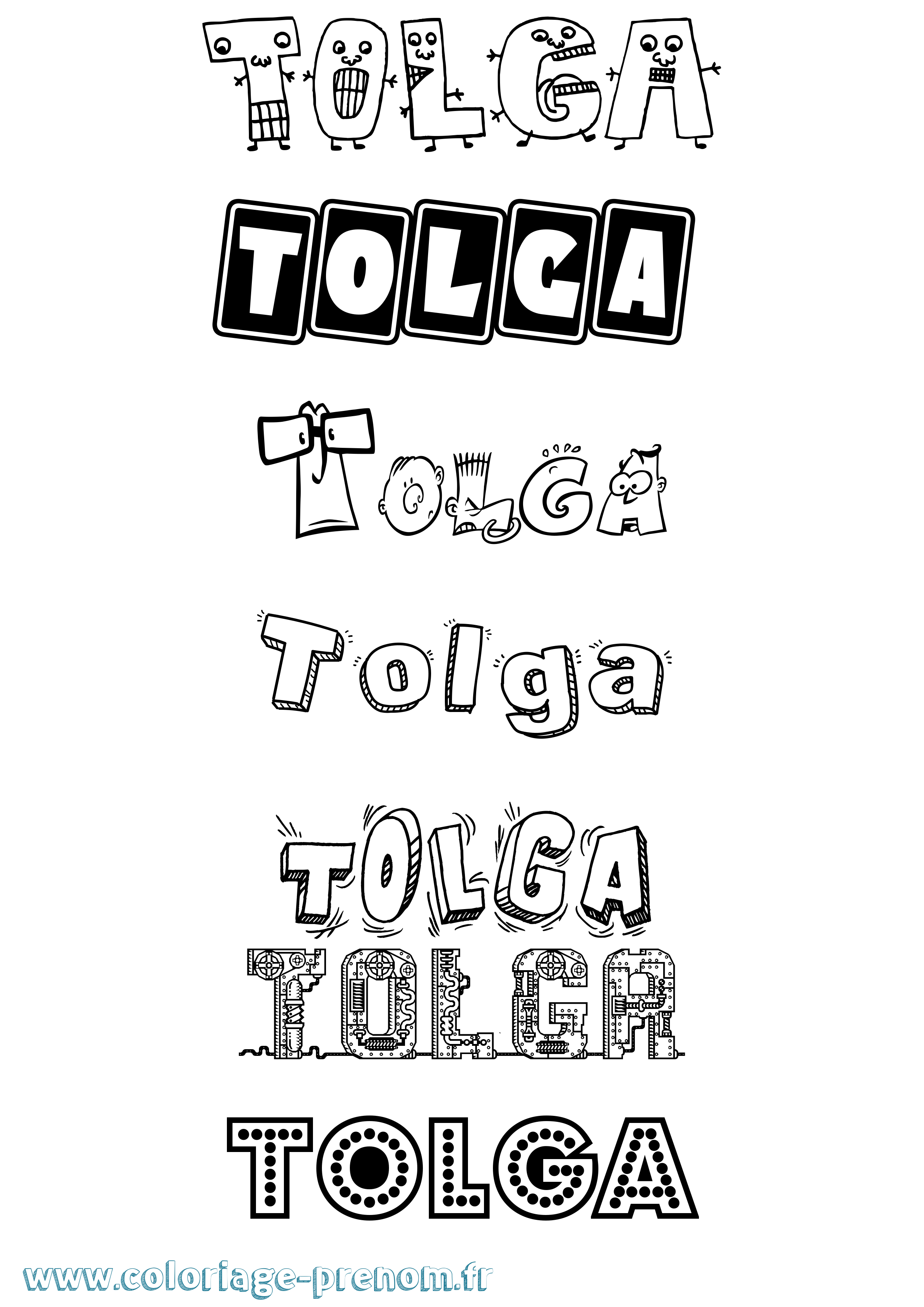 Coloriage Tolga Fun Coloriage prénom Tolga Fun