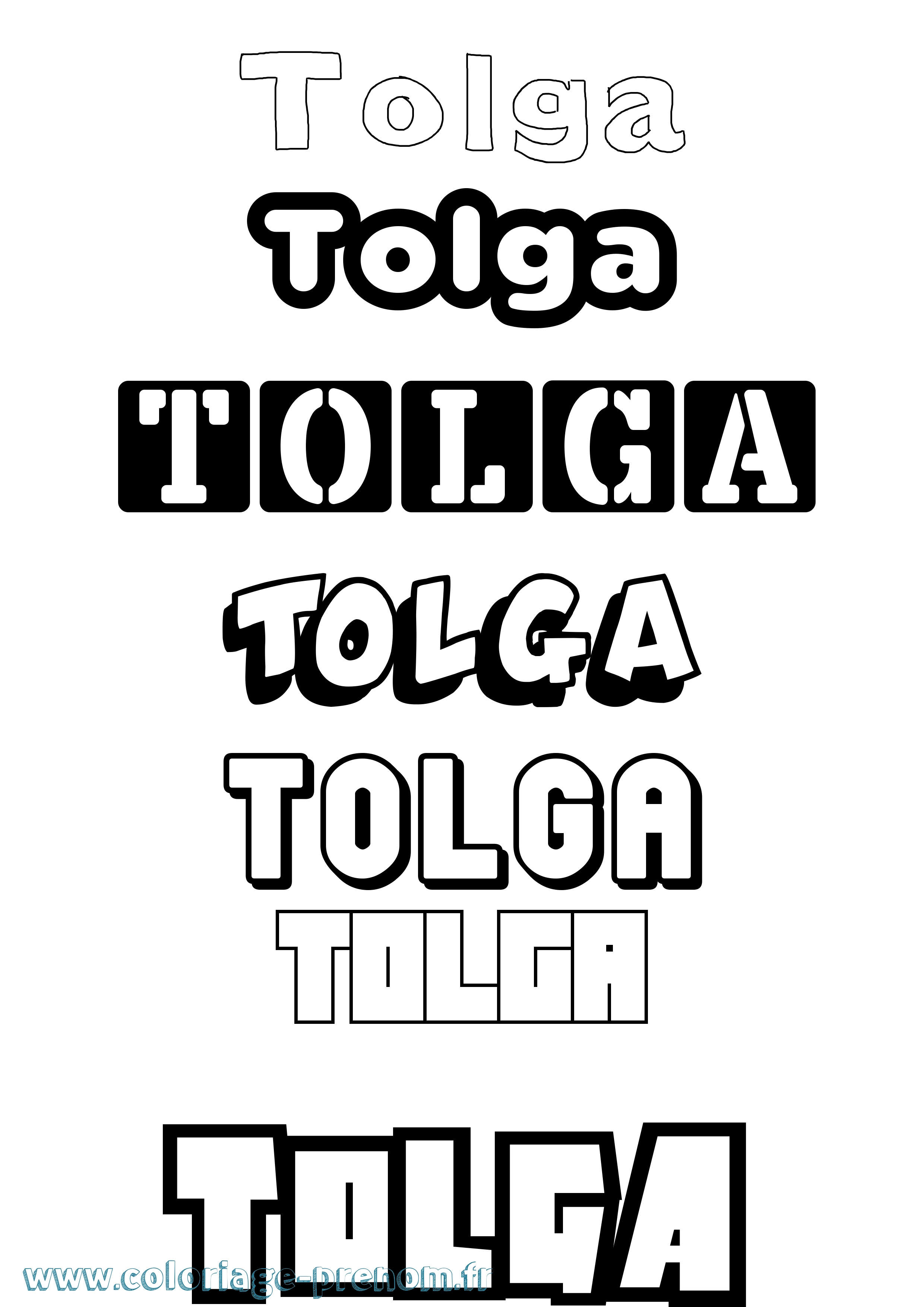 Coloriage Tolga Simple Coloriage prénom Tolga Simple