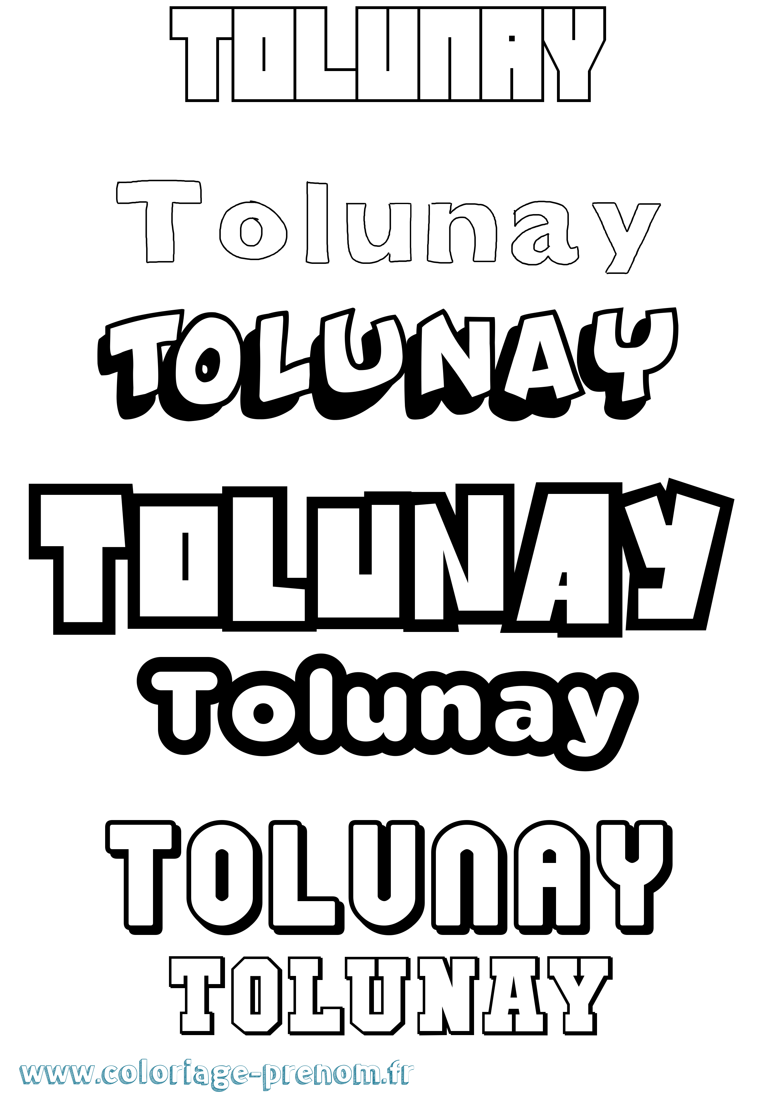 Coloriage Tolunay Simple Coloriage prénom Tolunay Simple