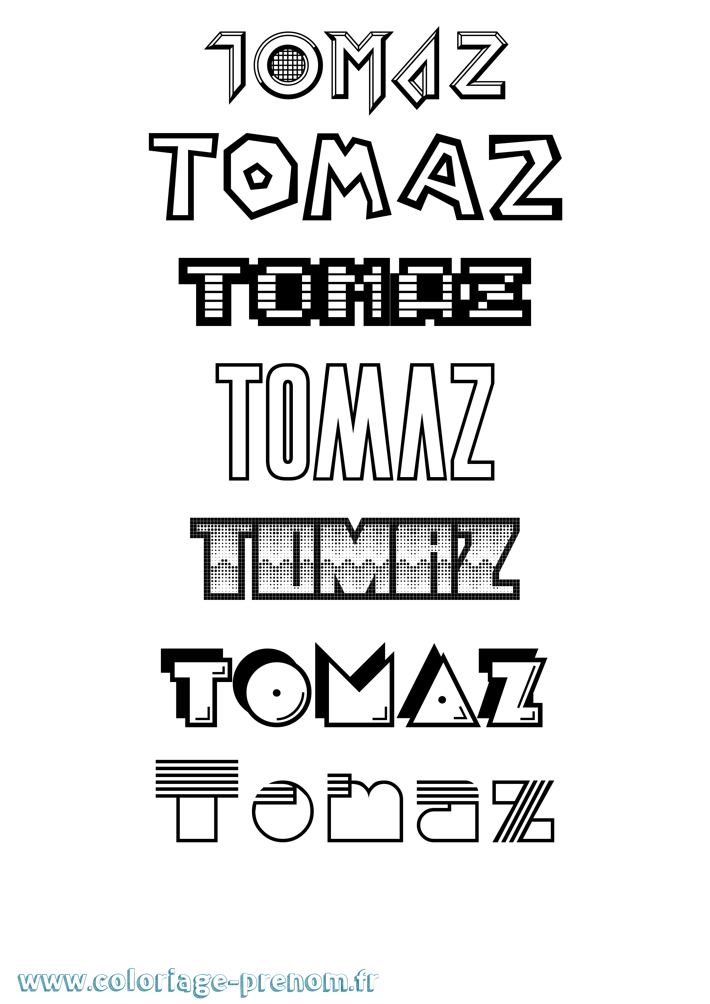 Coloriage Tomaz Jeux Vidéos Coloriage prénom Tomaz Jeux Vidéos