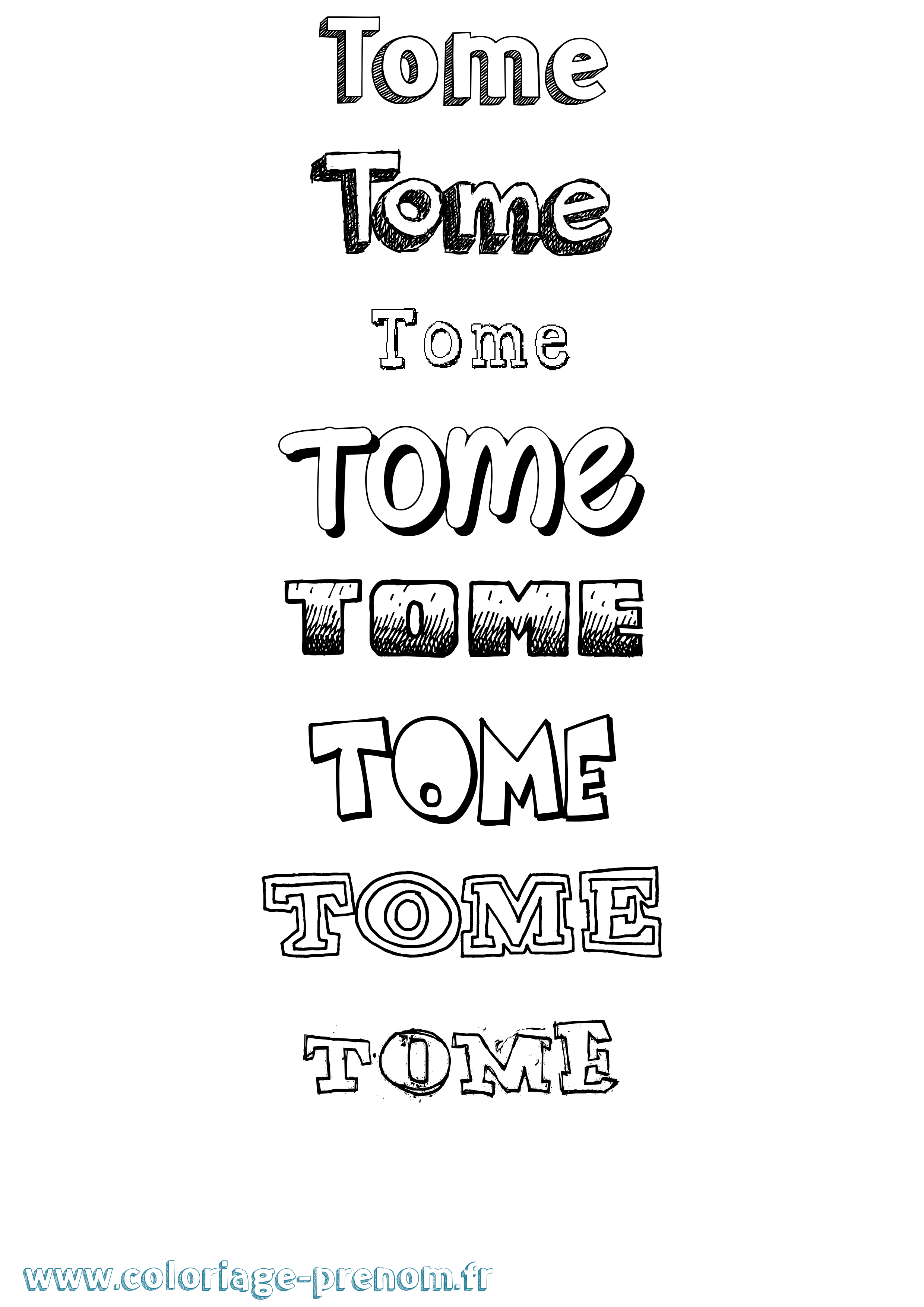 Coloriage Tome Dessiné Coloriage prénom Tome Dessiné