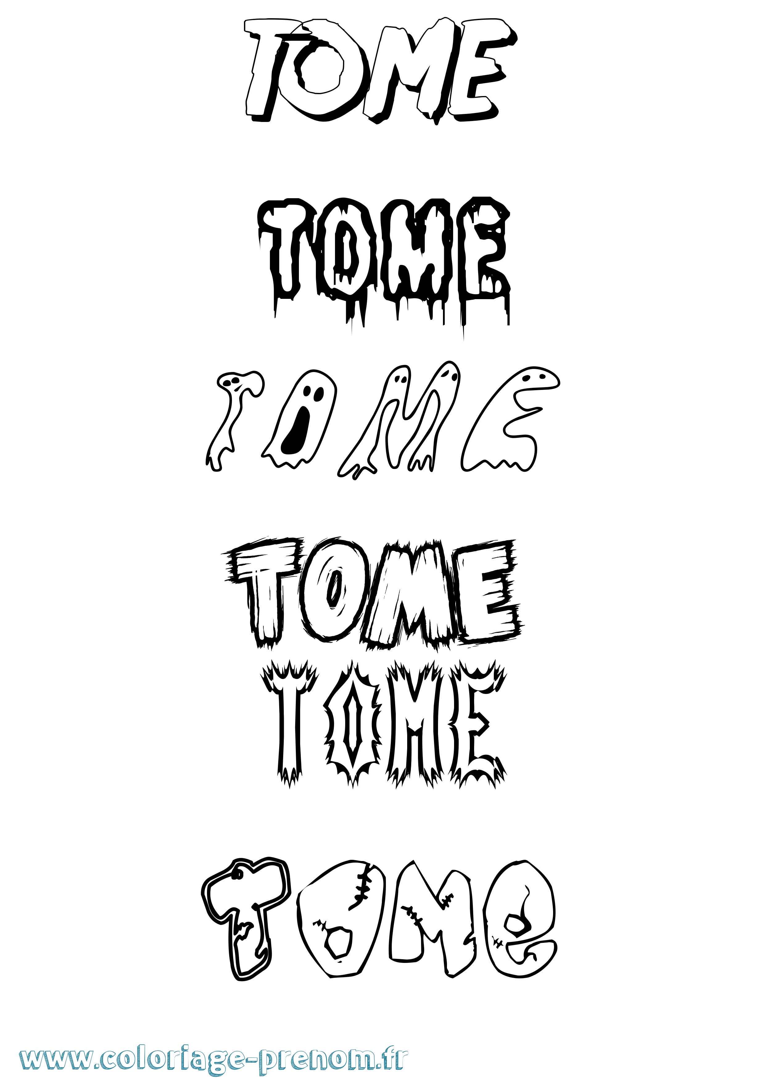Coloriage Tome Frisson Coloriage prénom Tome Frisson