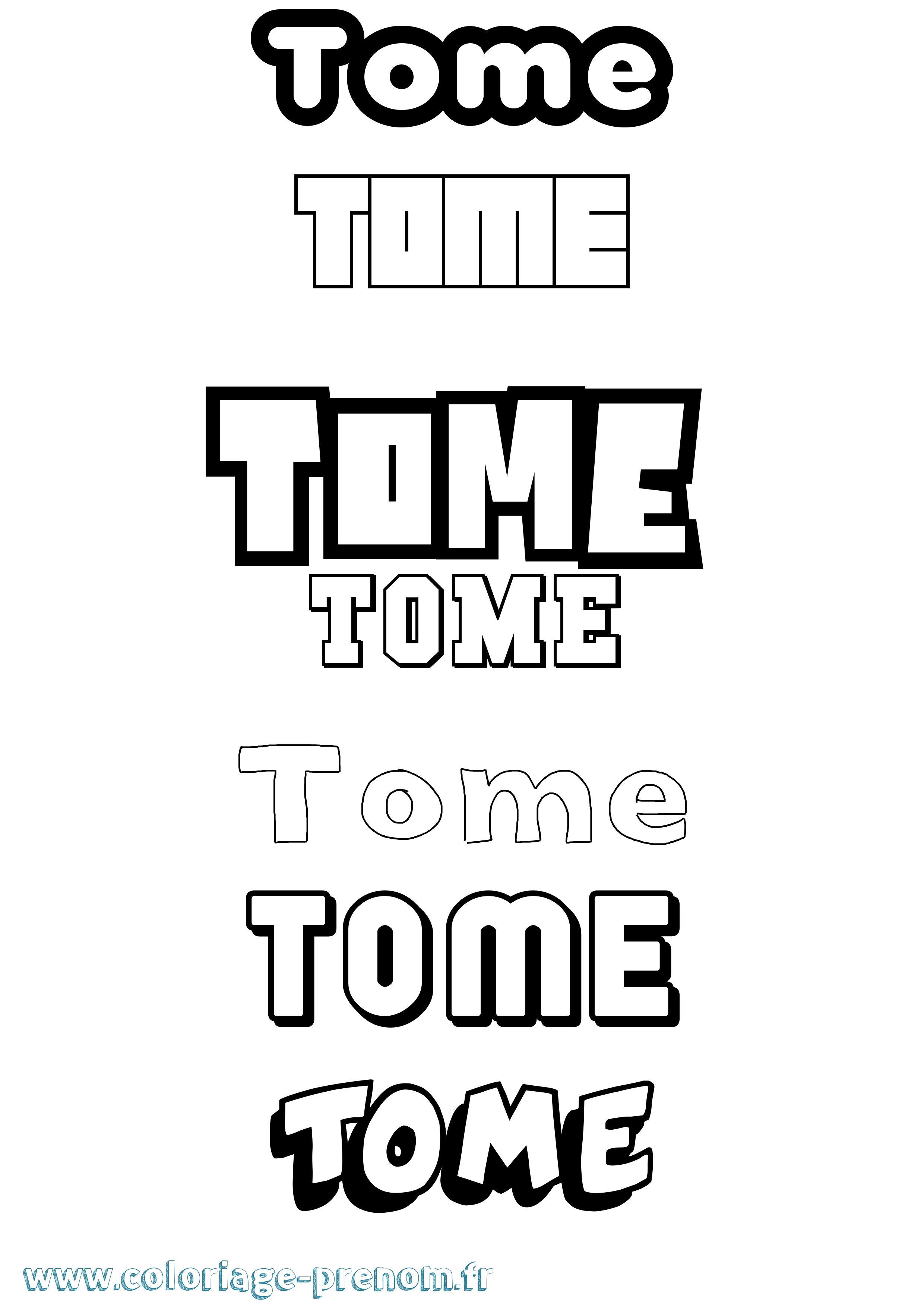 Coloriage Tome Simple Coloriage prénom Tome Simple