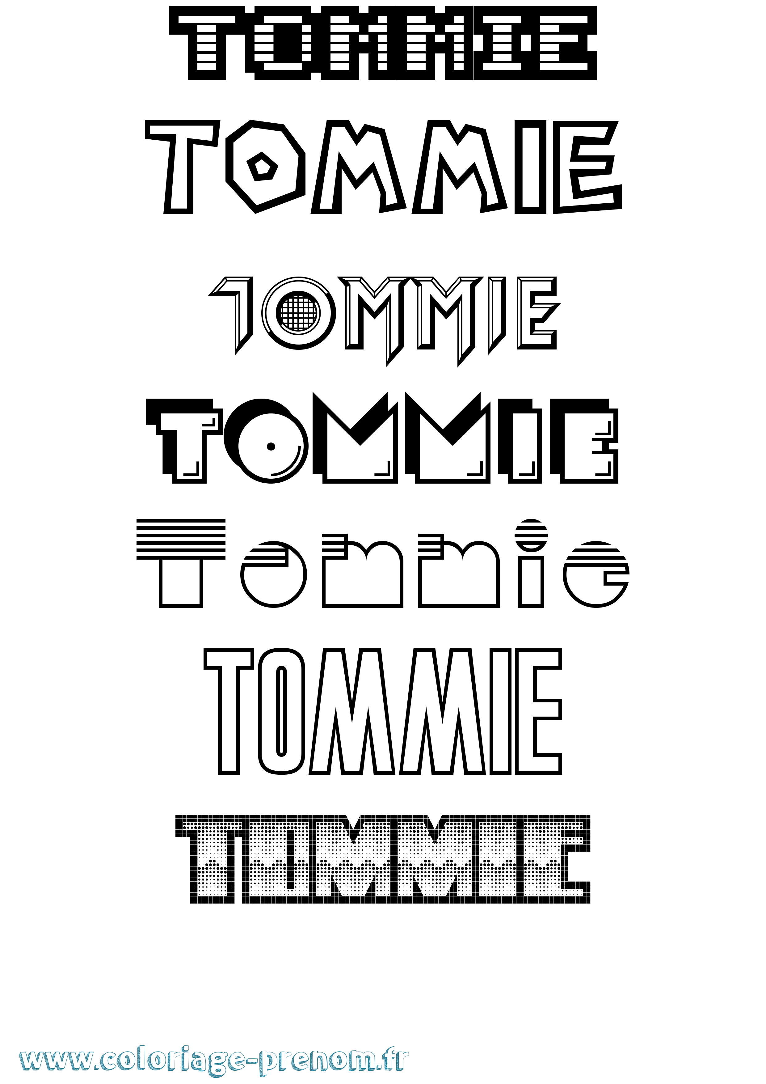 Coloriage Tommie Jeux Vidéos Coloriage prénom Tommie Jeux Vidéos