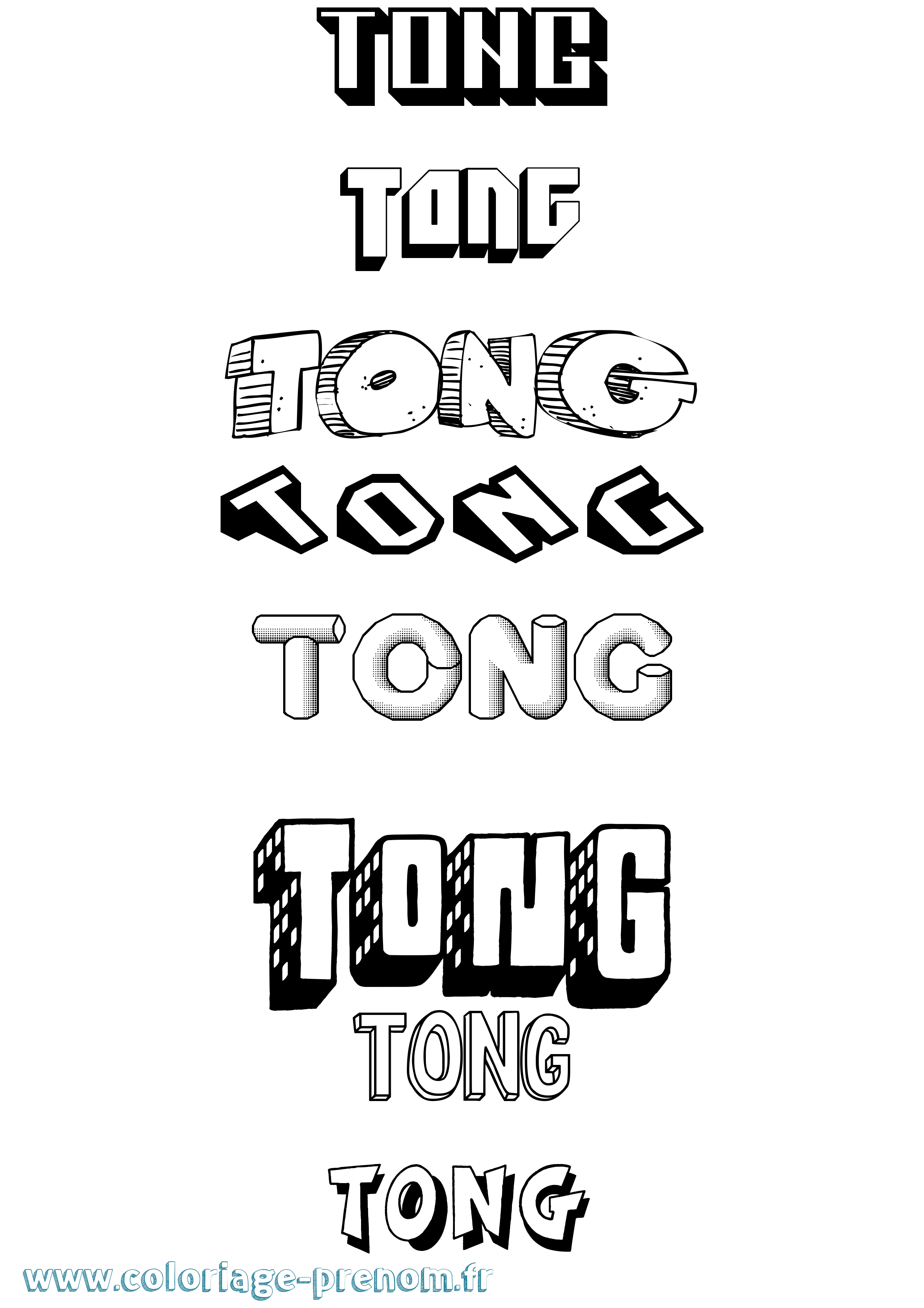Coloriage Tong Effet 3D Coloriage prénom Tong Effet 3D