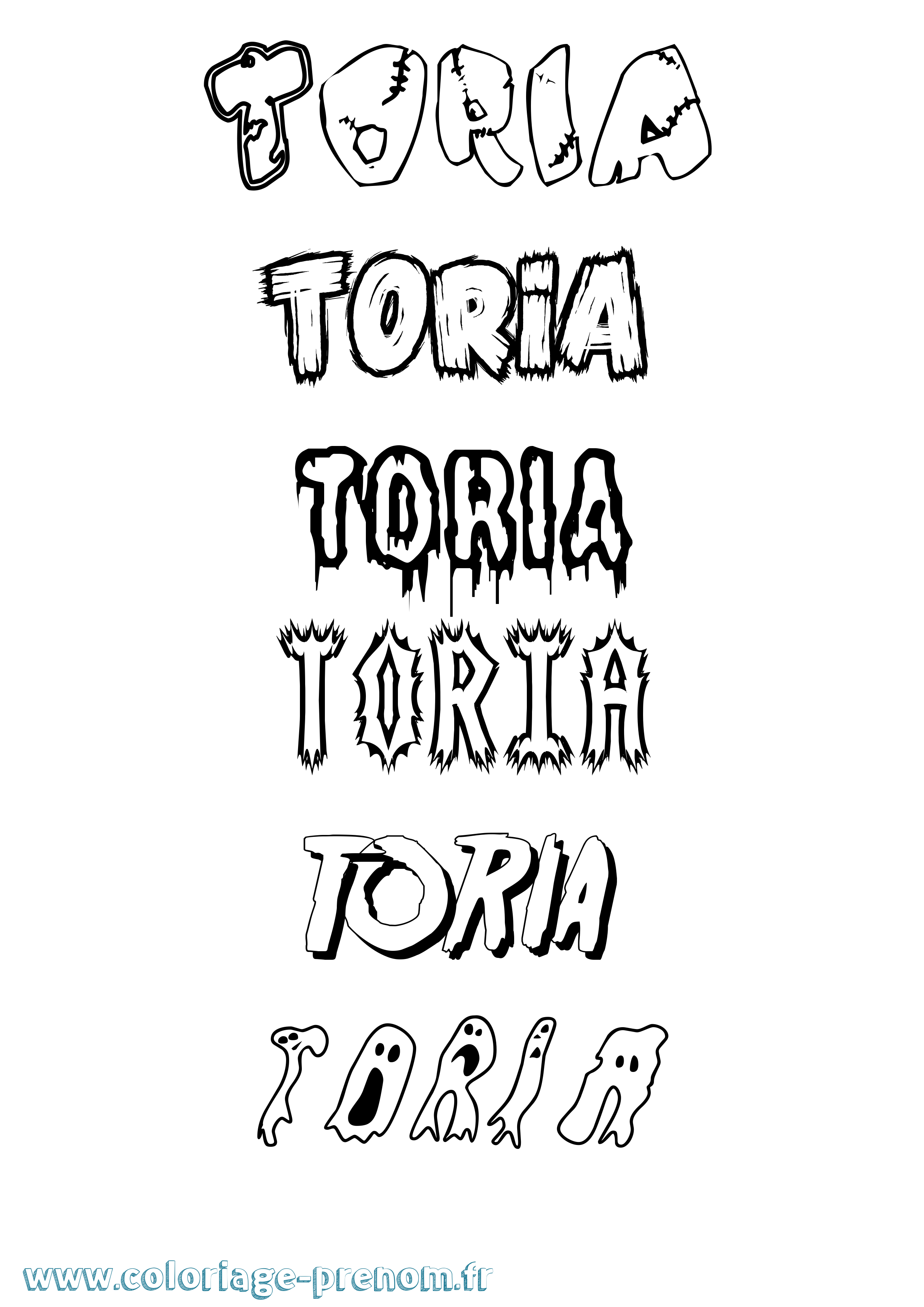 Coloriage Toria Frisson Coloriage prénom Toria Frisson